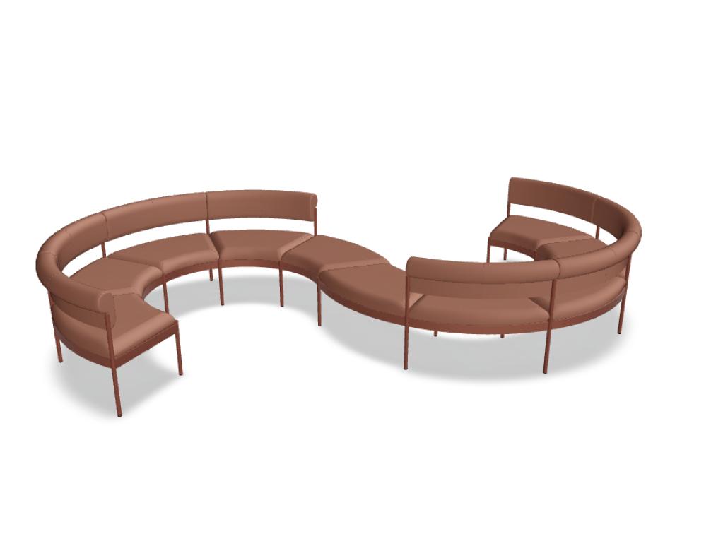 Nora NOR507 - Modulares Sitzsystem in Ziegelrot präsentiert im Onlineshop von KAQTU Design AG. Sofa ist von Mdd
