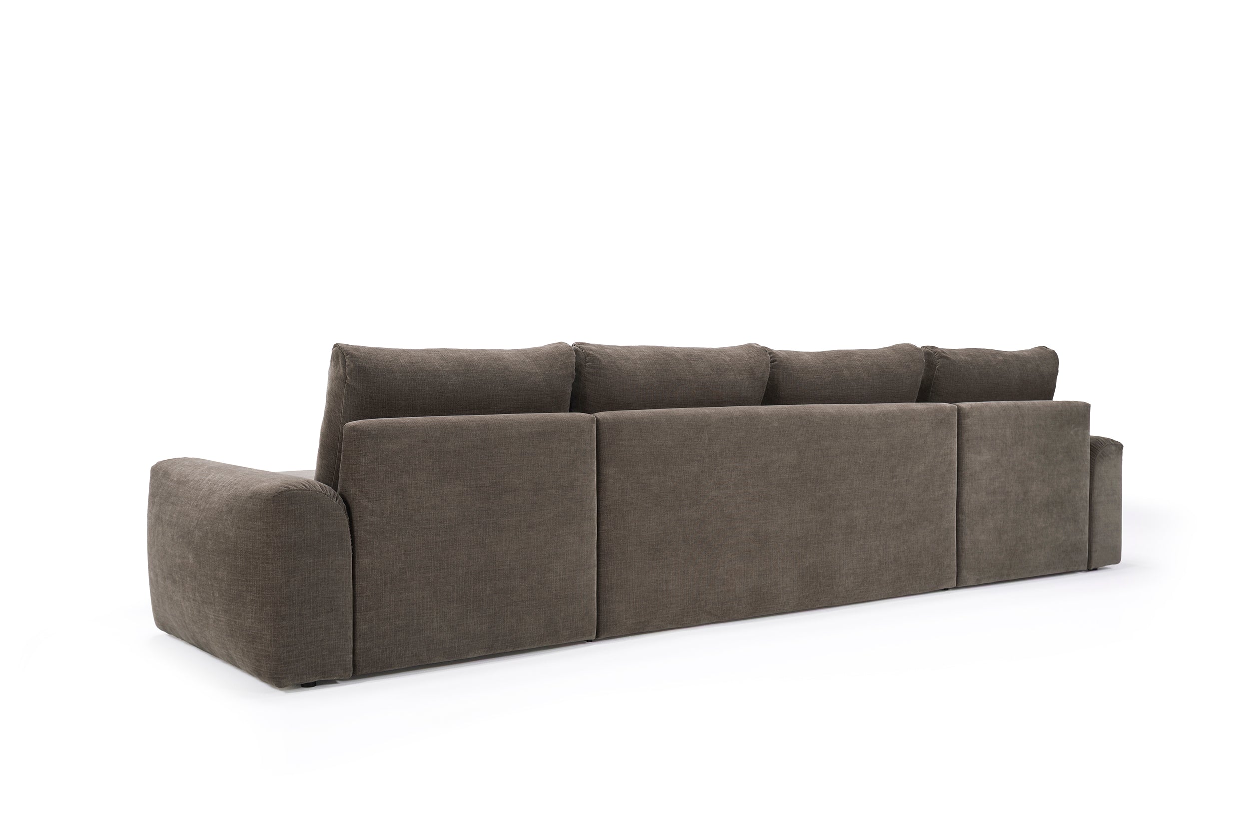Norum Schlafsofa U-Form mit Curve-Armlehnen in 417 Esina Mocha präsentiert im Onlineshop von KAQTU Design AG. Bettsofa ist von Innovation Living