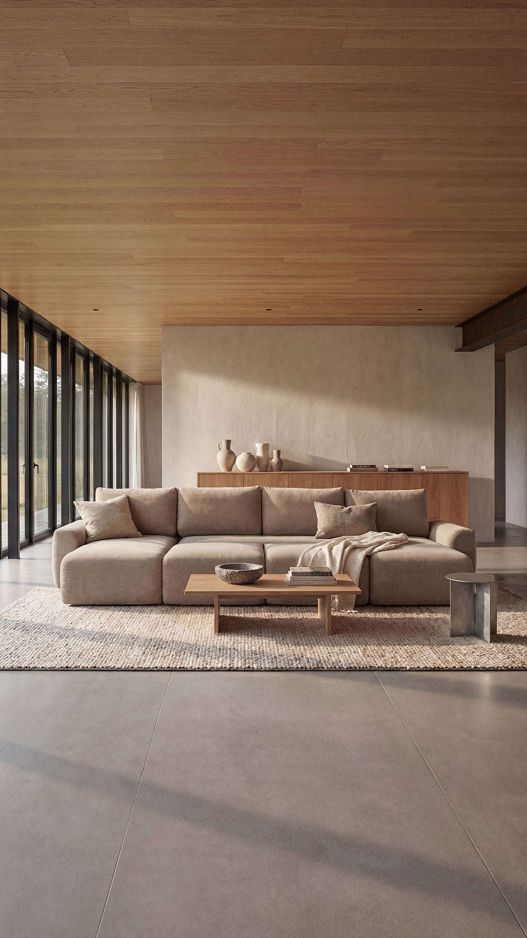 Norum Schlafsofa U-Form mit Chunky-Armlehnen in 411 Esina Cedar Brown präsentiert im Onlineshop von KAQTU Design AG. Bettsofa ist von Innovation Living