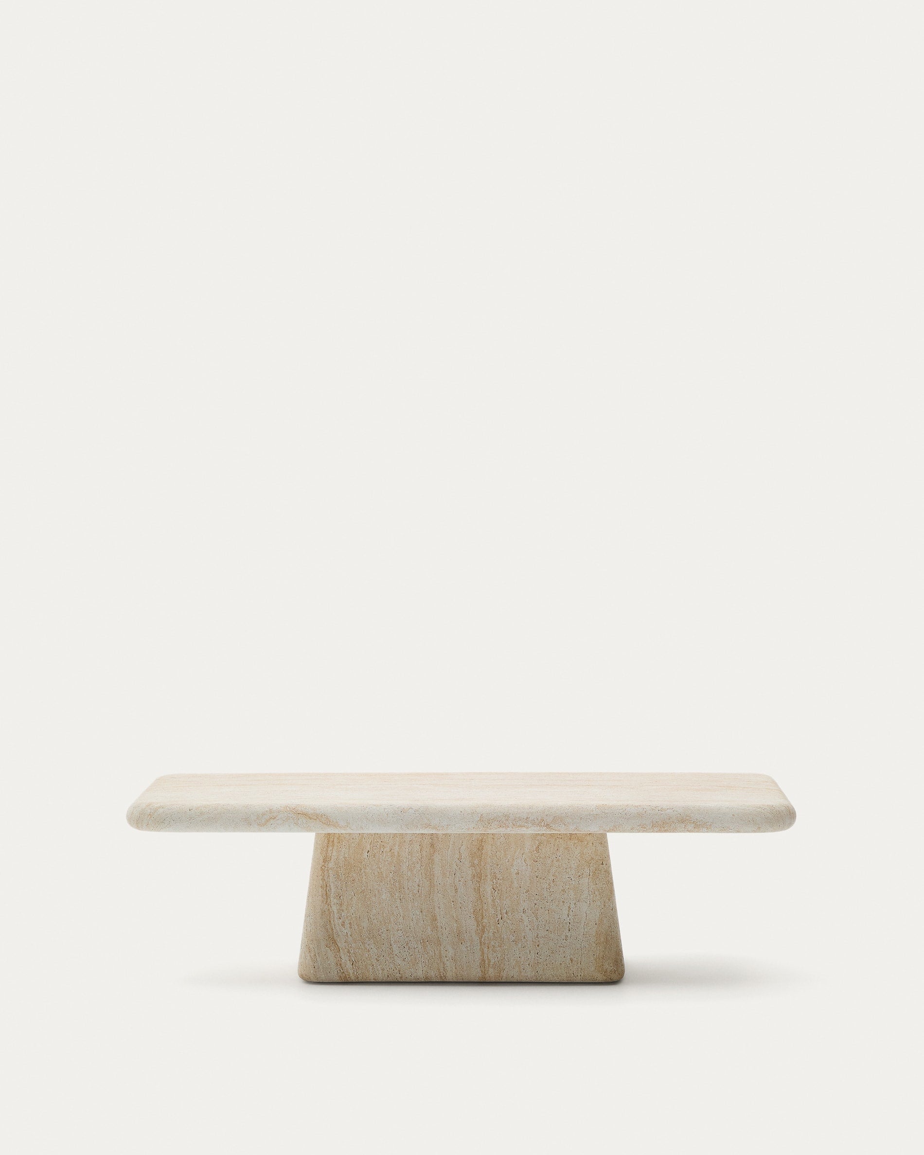 Drasi coffee table made of cement in travertine look 140x70 cm