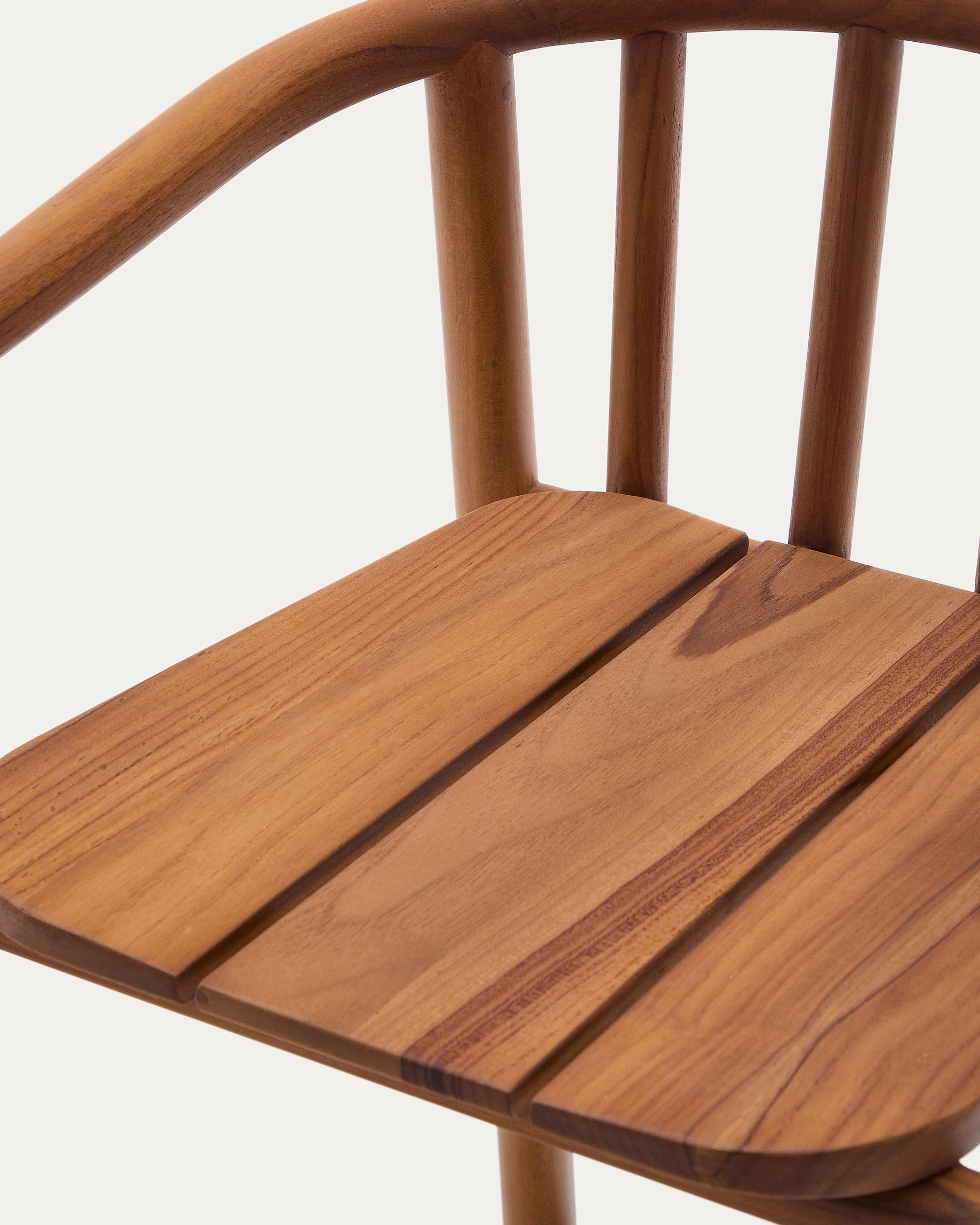 Outdoor stool Turqueta made of solid FSC 100% teak wood, height 65 cm