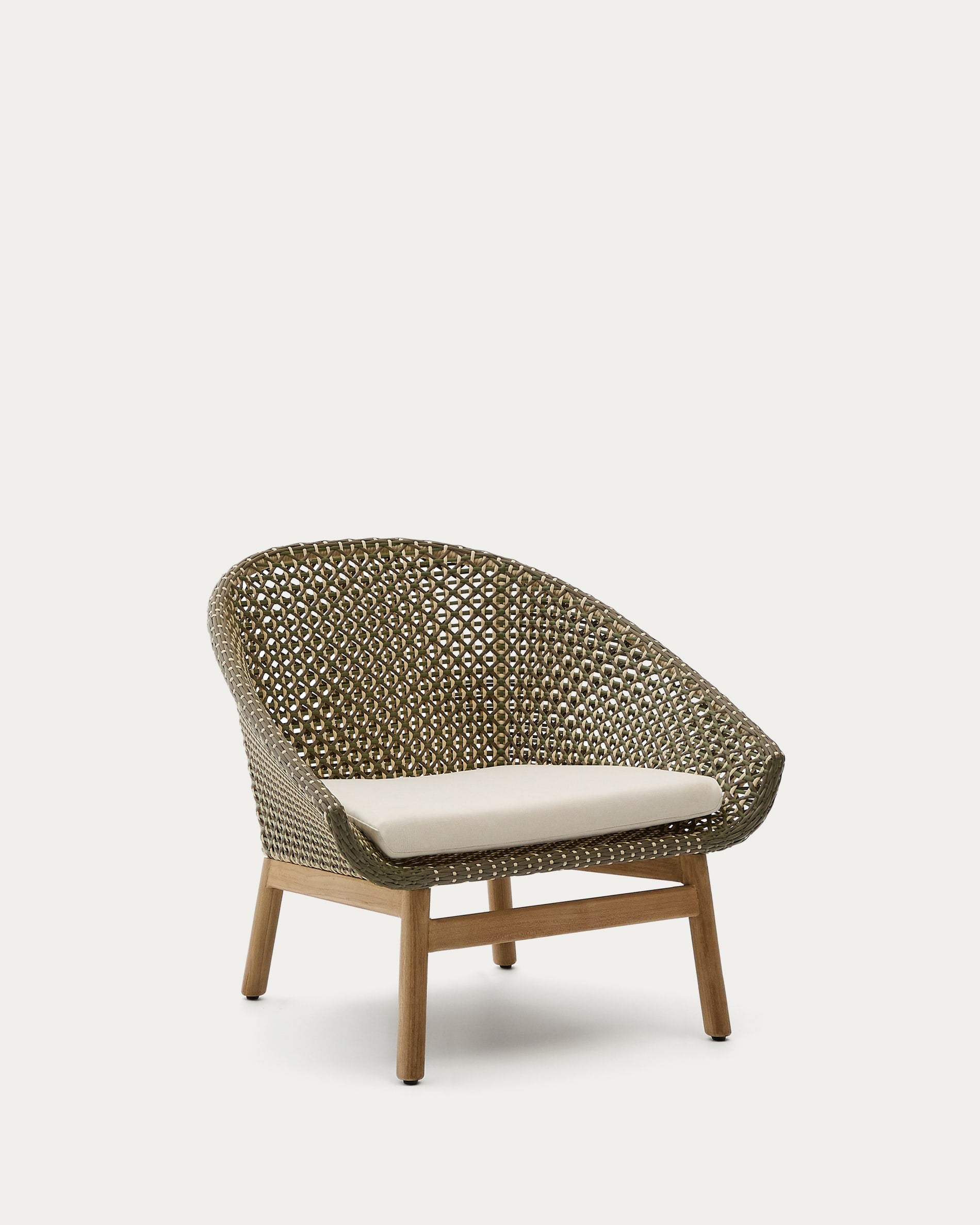 Sessel Olbia aus synthetischem Rattan und massivem Teakholz FSC 100 %