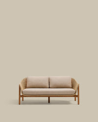 Divano Galea 2 posti in teak massiccio e rattan sintetico 170,5 cm FSC 100% FSC