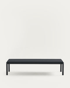 Table basse Sorells en aluminium gris 63 x 144,6 cm