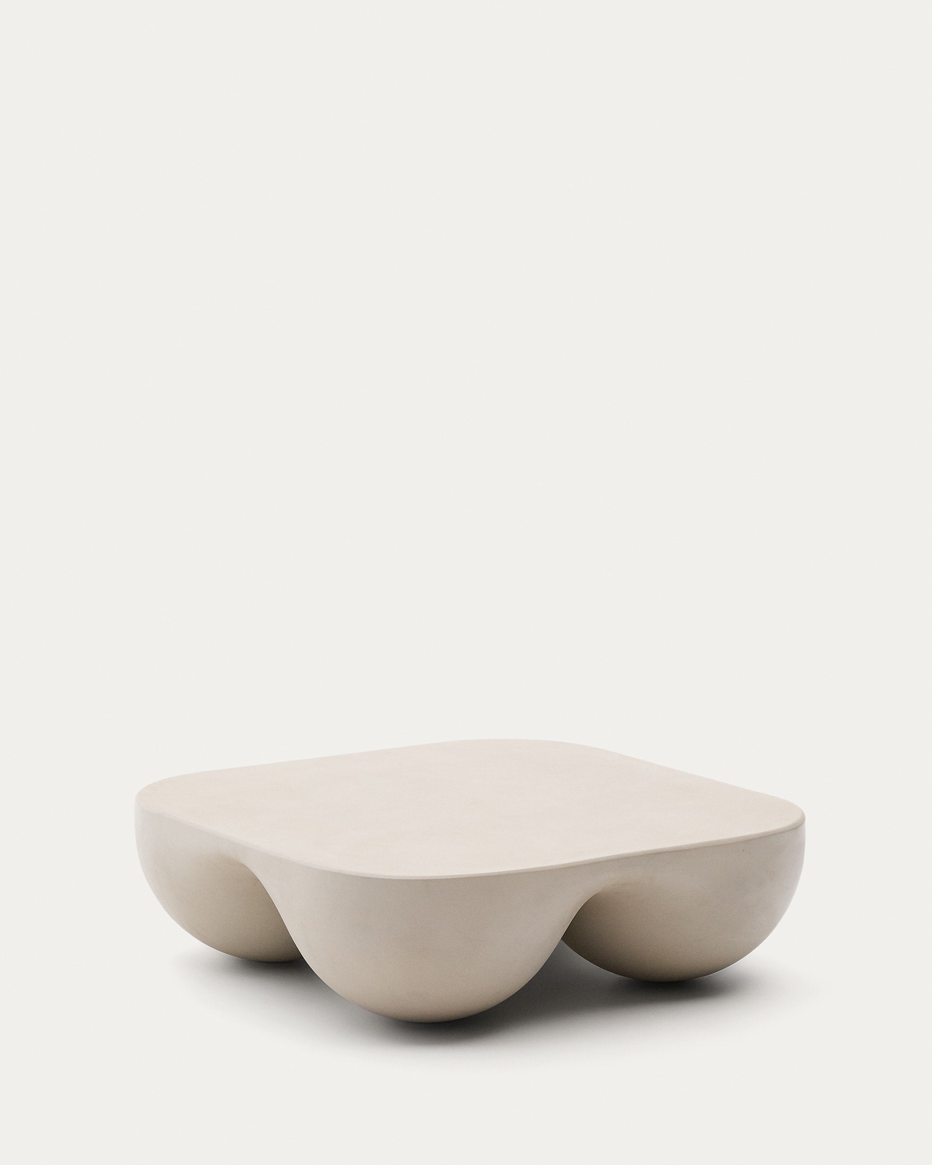 Moderner Couchtisch Colba: 100x100 cm, robustes Polystone, ideal für Outdoor. Stilvoll, pflegeleicht, wetterfest. Perfekt für Terrasse.