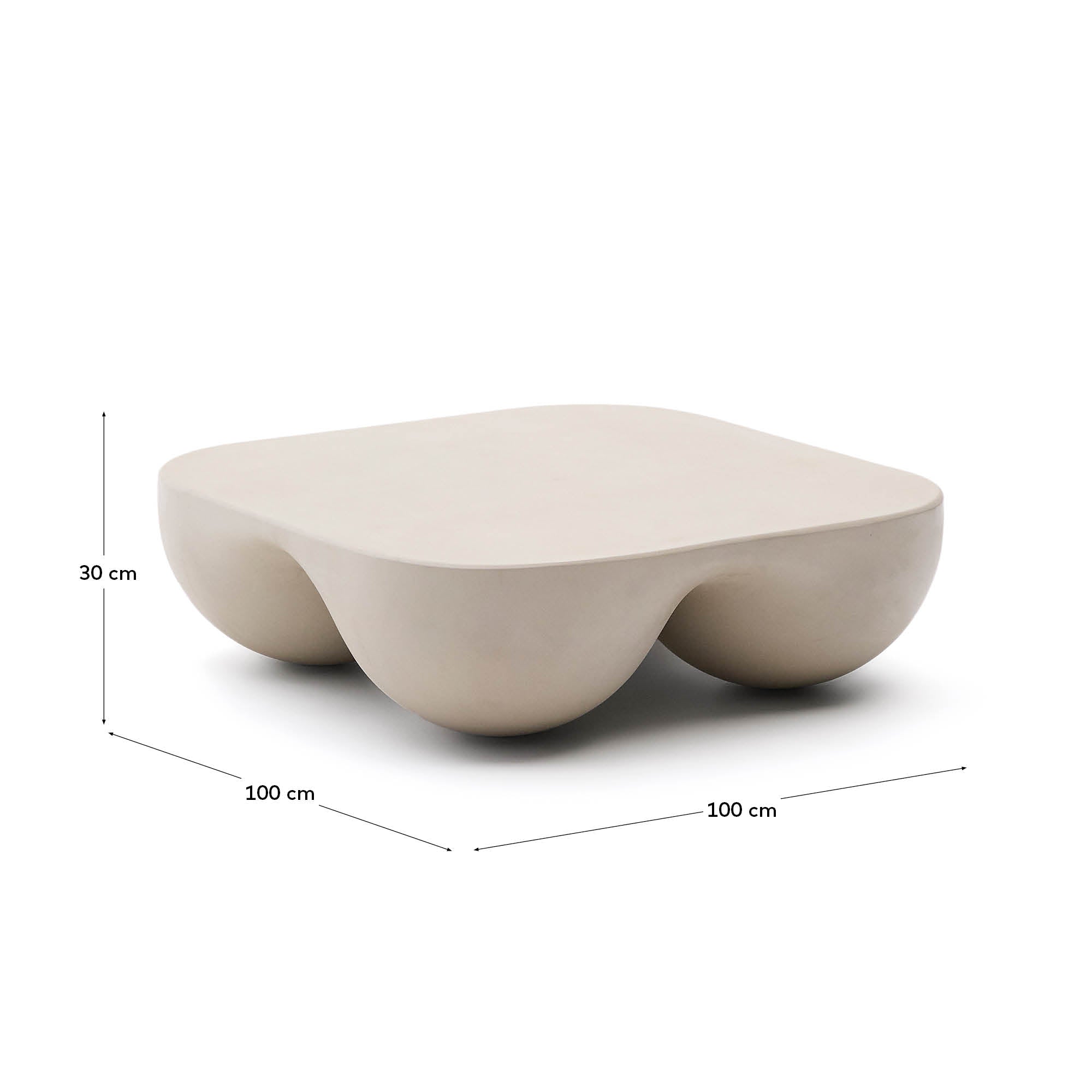 Der Couchtisch Colba aus Polystone bietet mit 100 x 100 cm stilvollen Platz für Ihre Outdoor-Lounge. Robust, pflegeleicht und elegant.