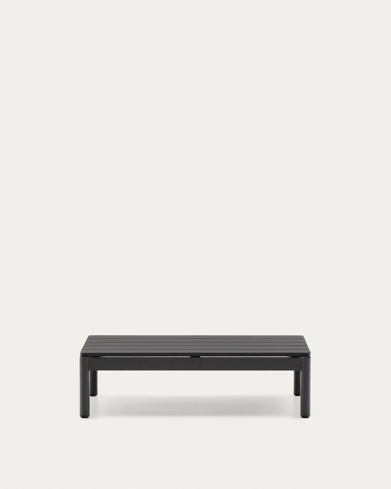 Coffee table Sourells made of gray aluminum 52.4 x 91 cm