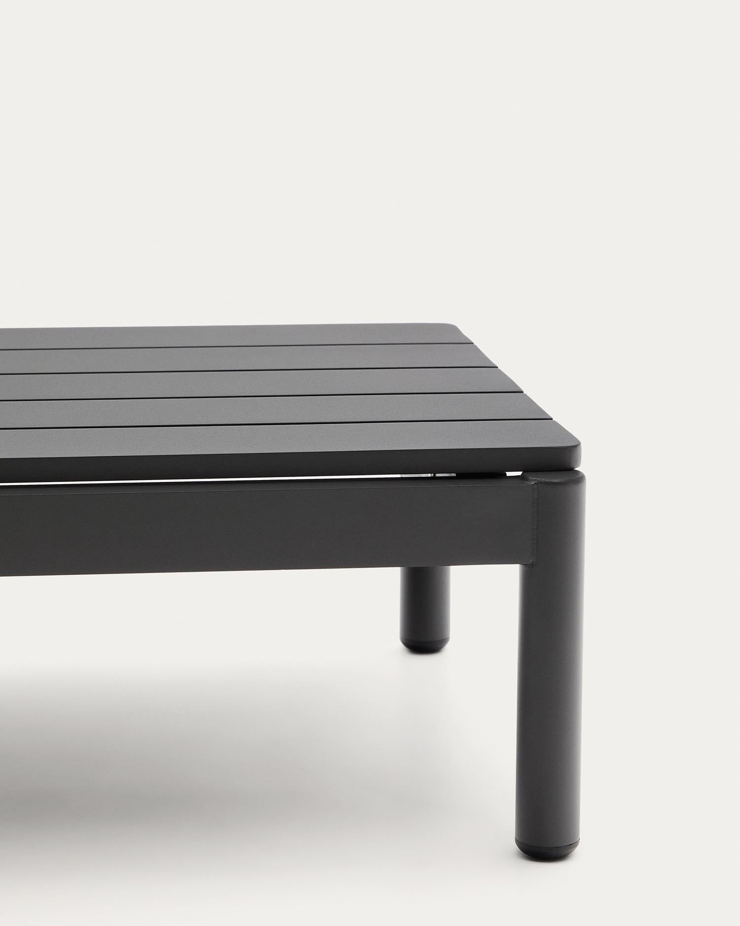 Couchtisch Sorells aus grauem Aluminium 52,4 x 91 cm   in Graphit präsentiert im Onlineshop von KAQTU Design AG. Beistelltisch Outdoor ist von Kave Home