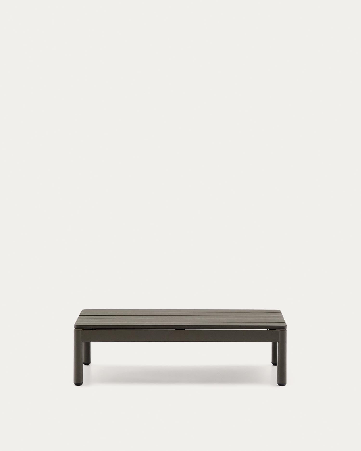 Coffee table Sourells made of green aluminum 52.4 x 91 cm