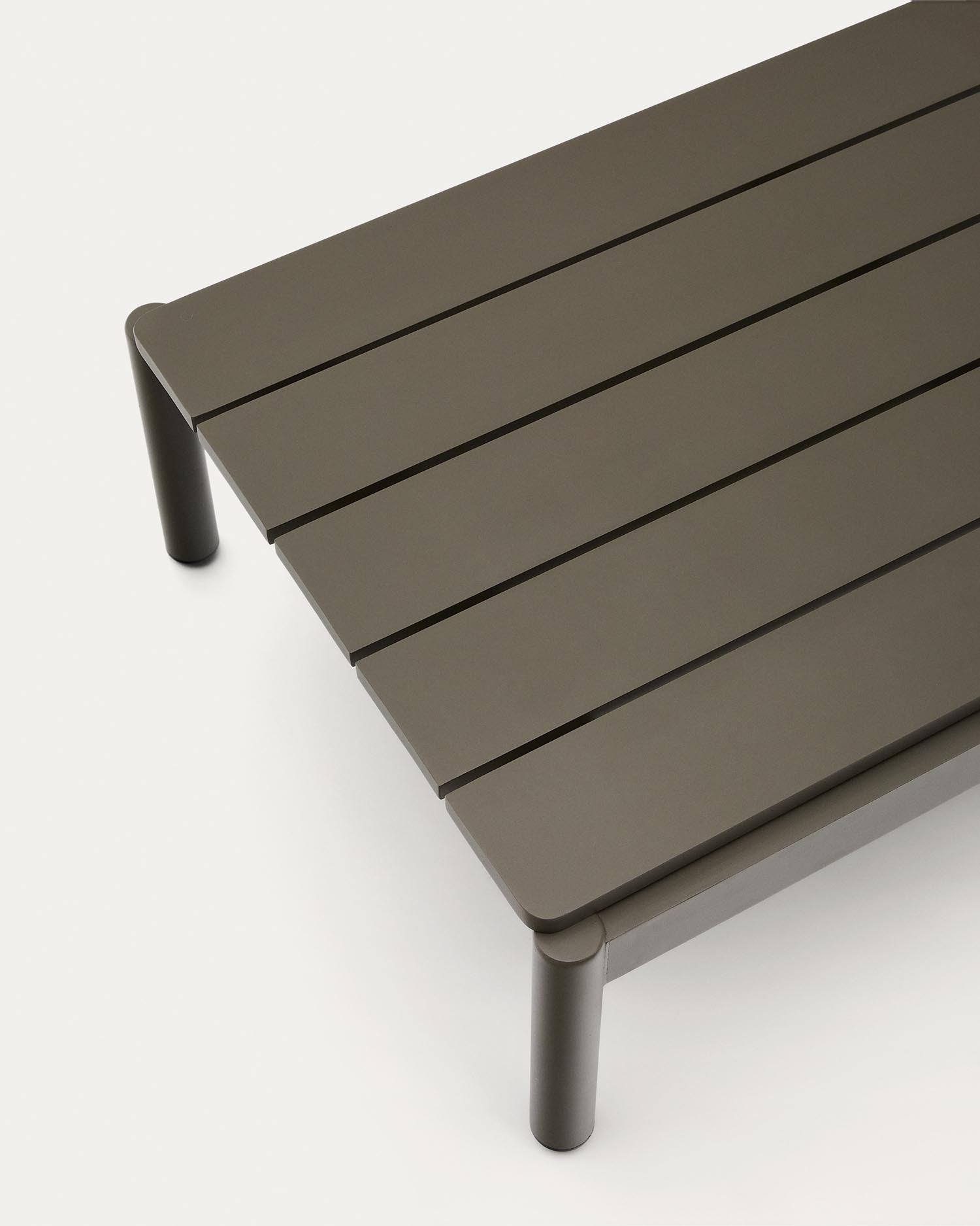Coffee table Sourells made of green aluminum 52.4 x 91 cm
