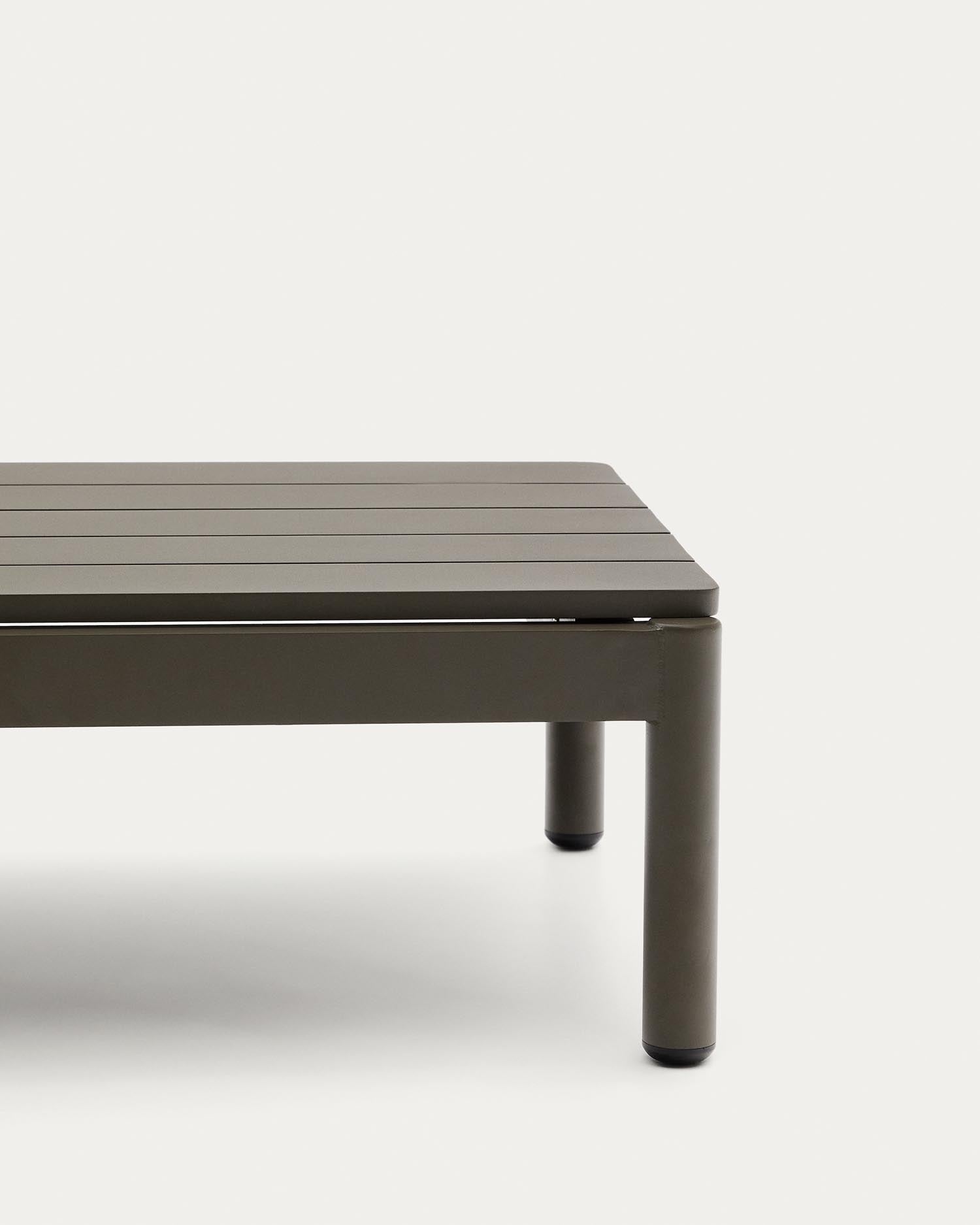 Coffee table Sourells made of green aluminum 52.4 x 91 cm