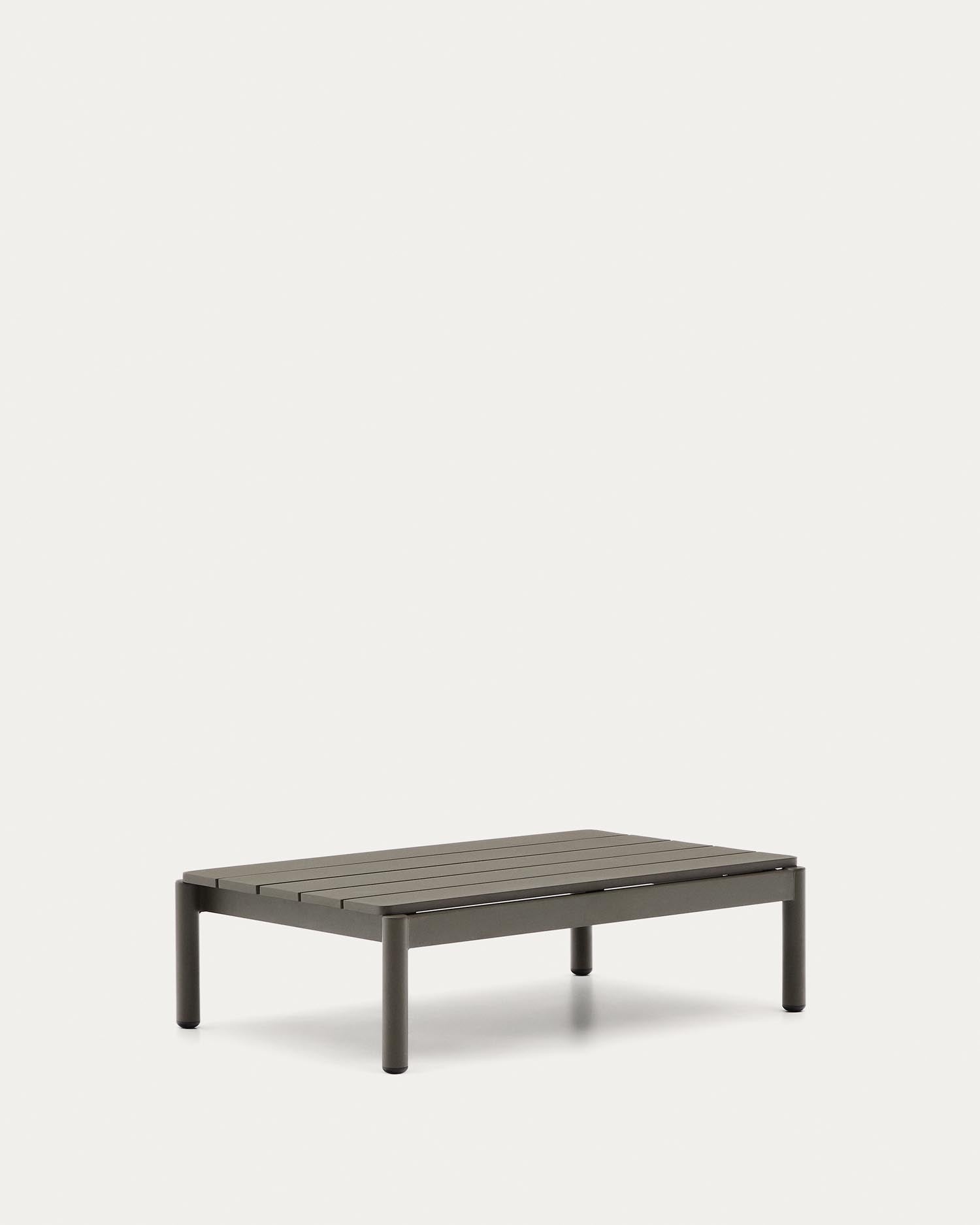 Coffee table Sourells made of green aluminum 52.4 x 91 cm