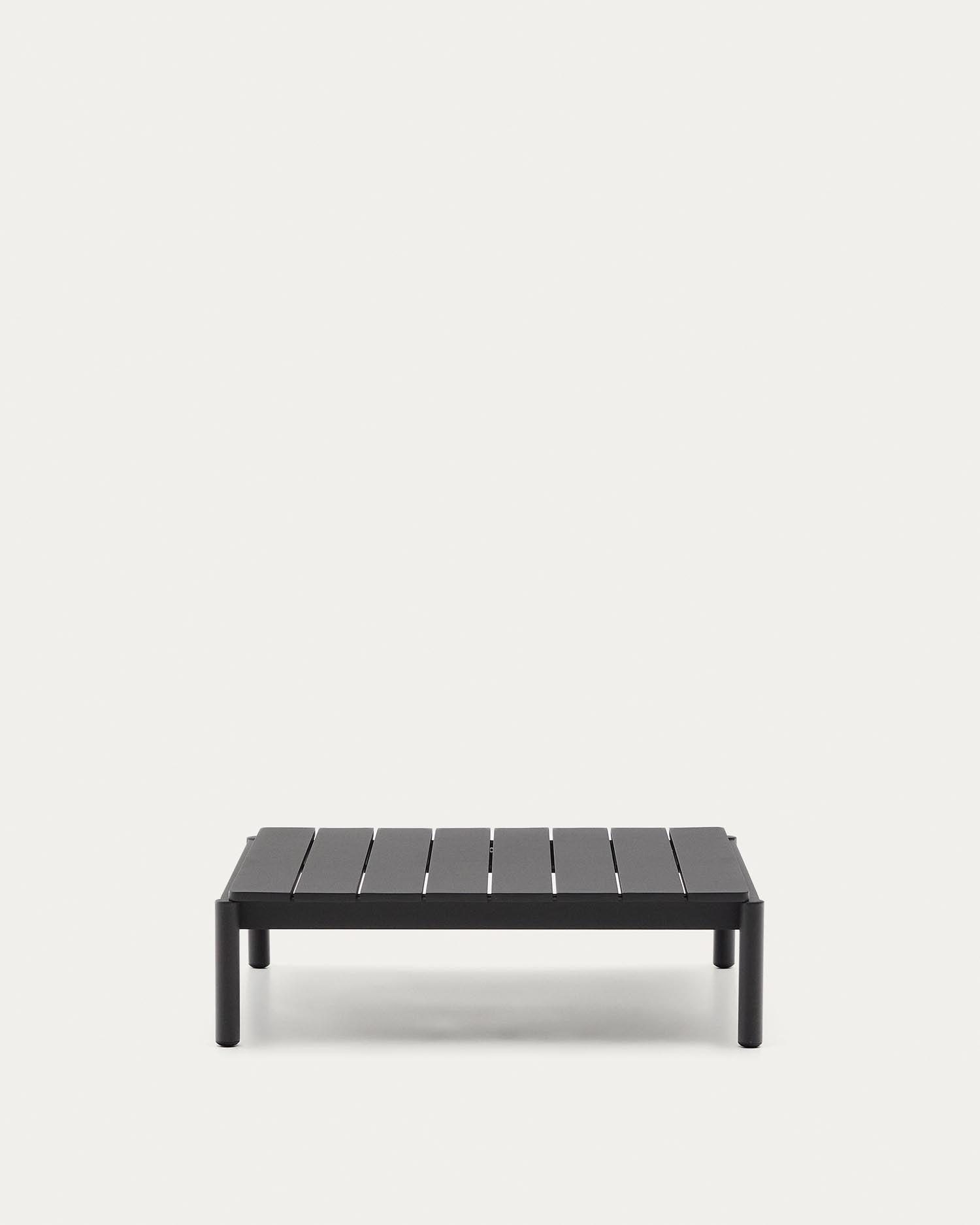 Coffee table Sourells made of gray aluminum 89 x 91 cm