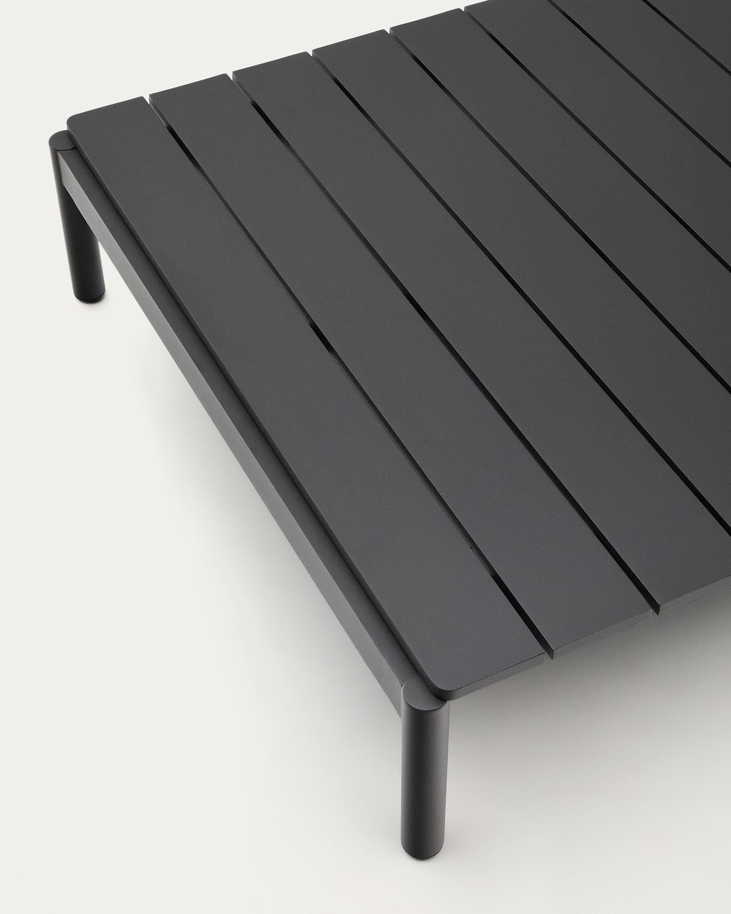 Coffee table Sourells made of gray aluminum 89 x 91 cm