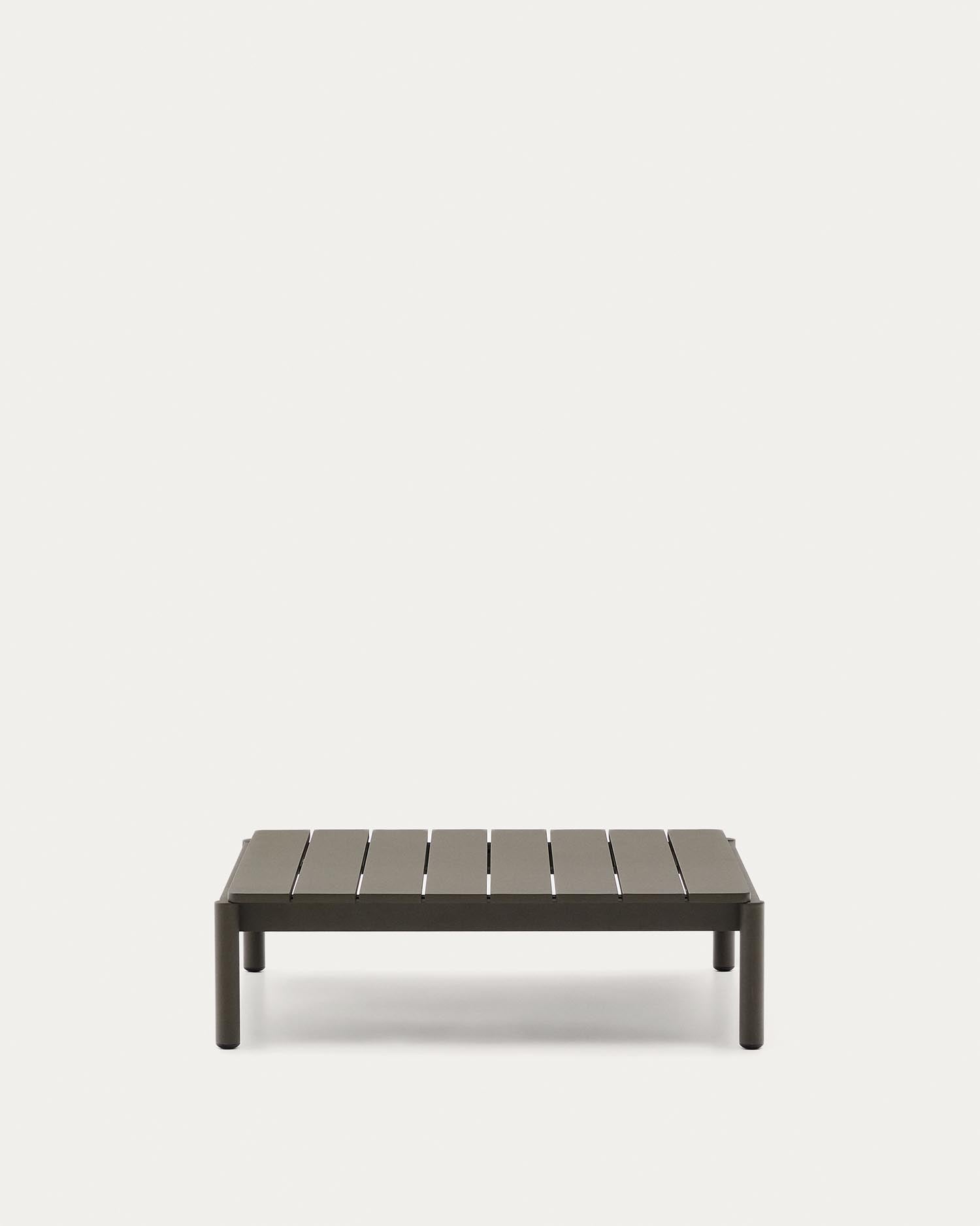 Coffee table Sourells made of green aluminum 89 x 91 cm