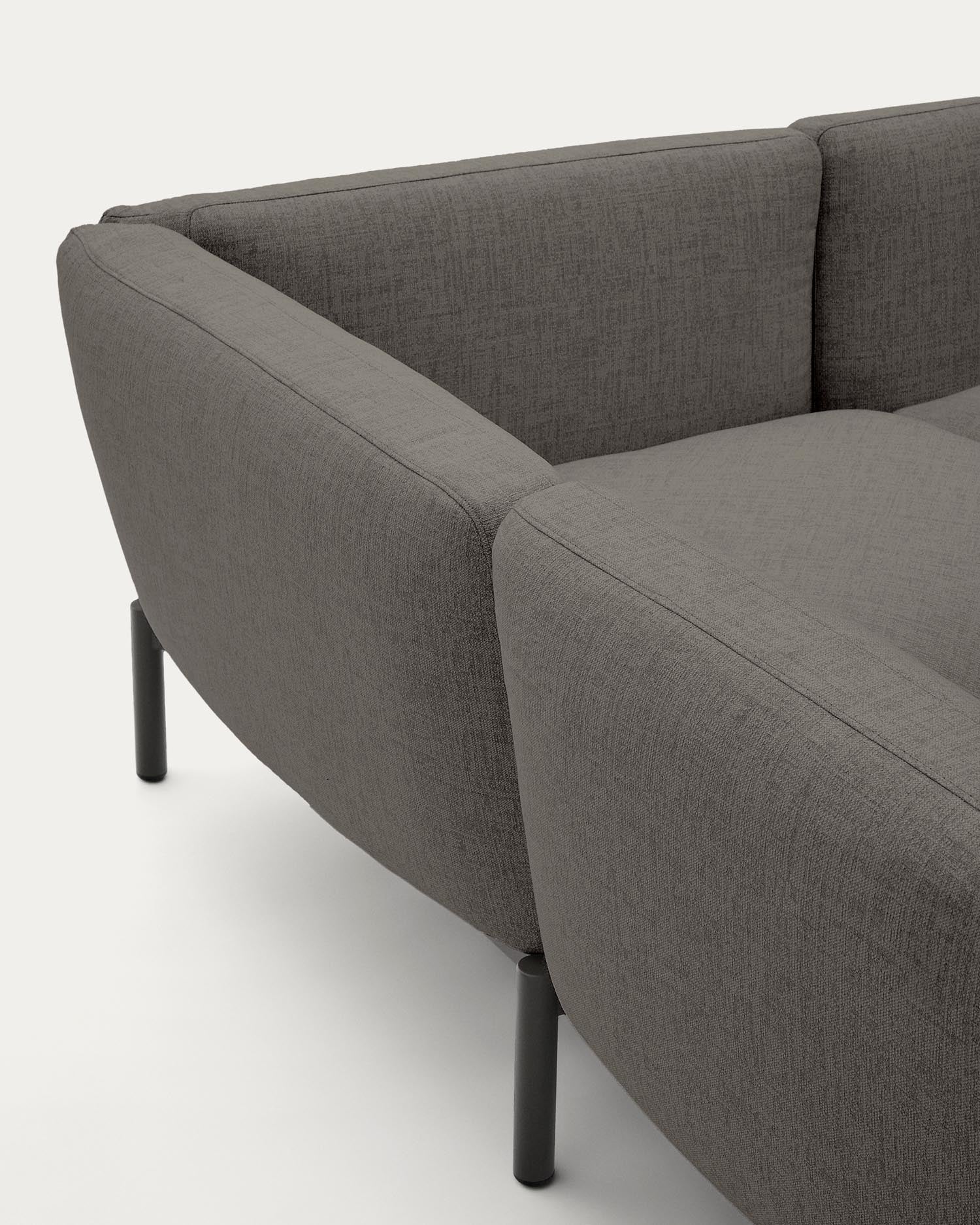 Modular Outdoor corner sofa Sorells with 5 seats with gray padding and gray alumini
