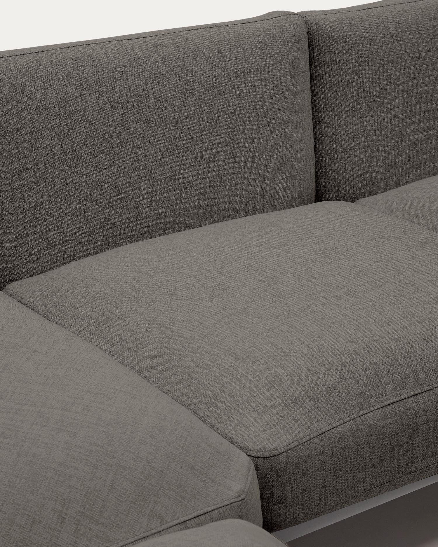 Modular Outdoor corner sofa Sorells with 5 seats with gray padding and gray alumini