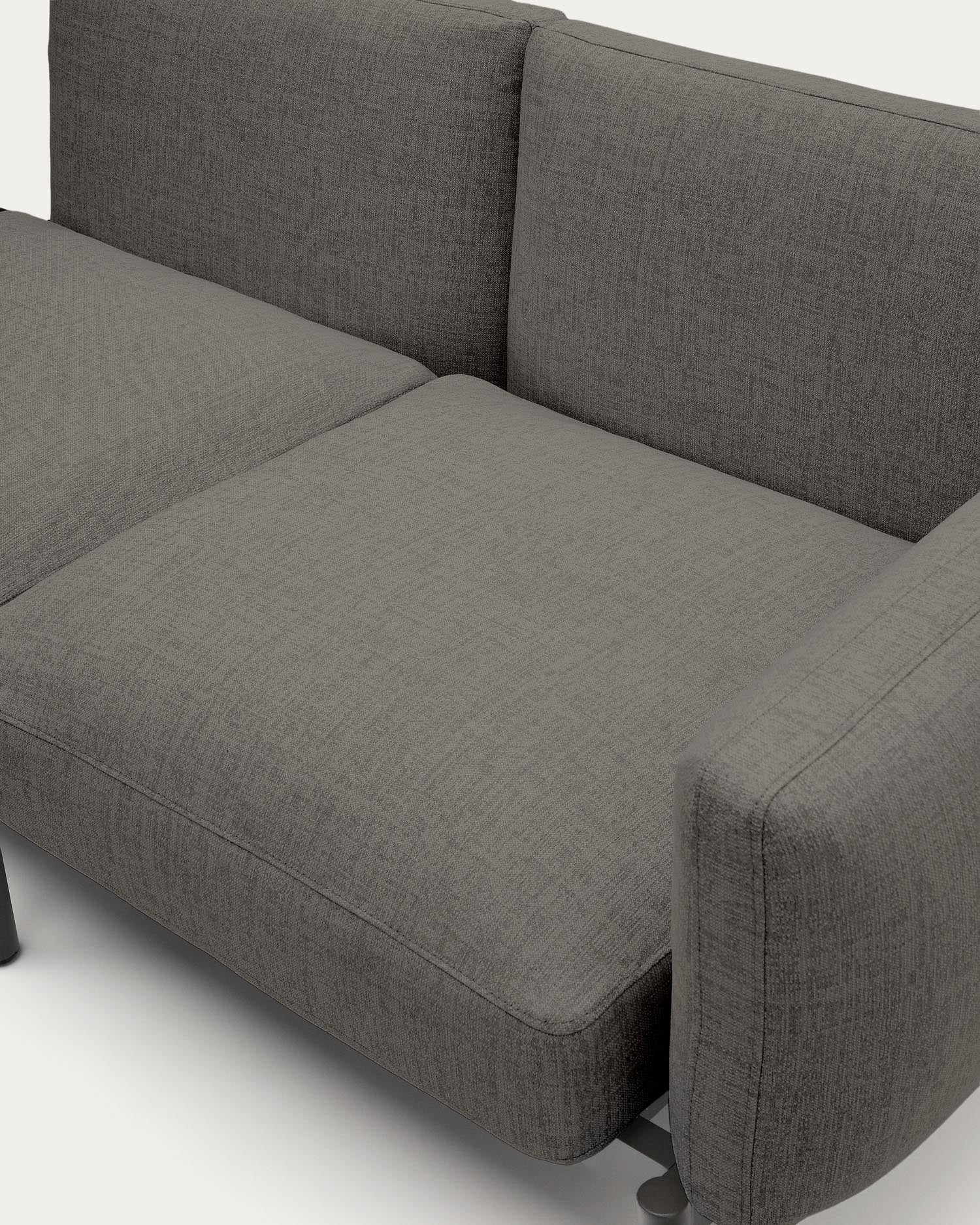 Modular Outdoor sofa Sorells with 3 seats with gray padding and gray aluminiu