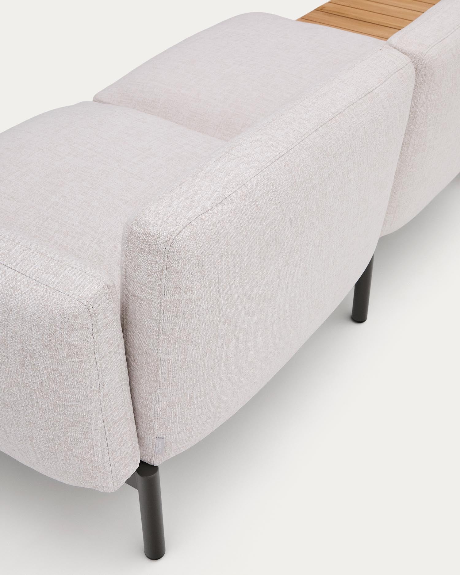 Modular Outdoor sofa Sorells with 3 seats with beige upholstery and gray A