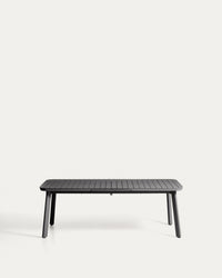 Extendable outdoor table Izola made of aluminium with graphite finish 220 (280) x 100