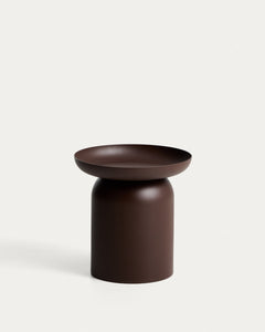 Table d'appoint Arcola en aluminium marron, Ø 45 cm