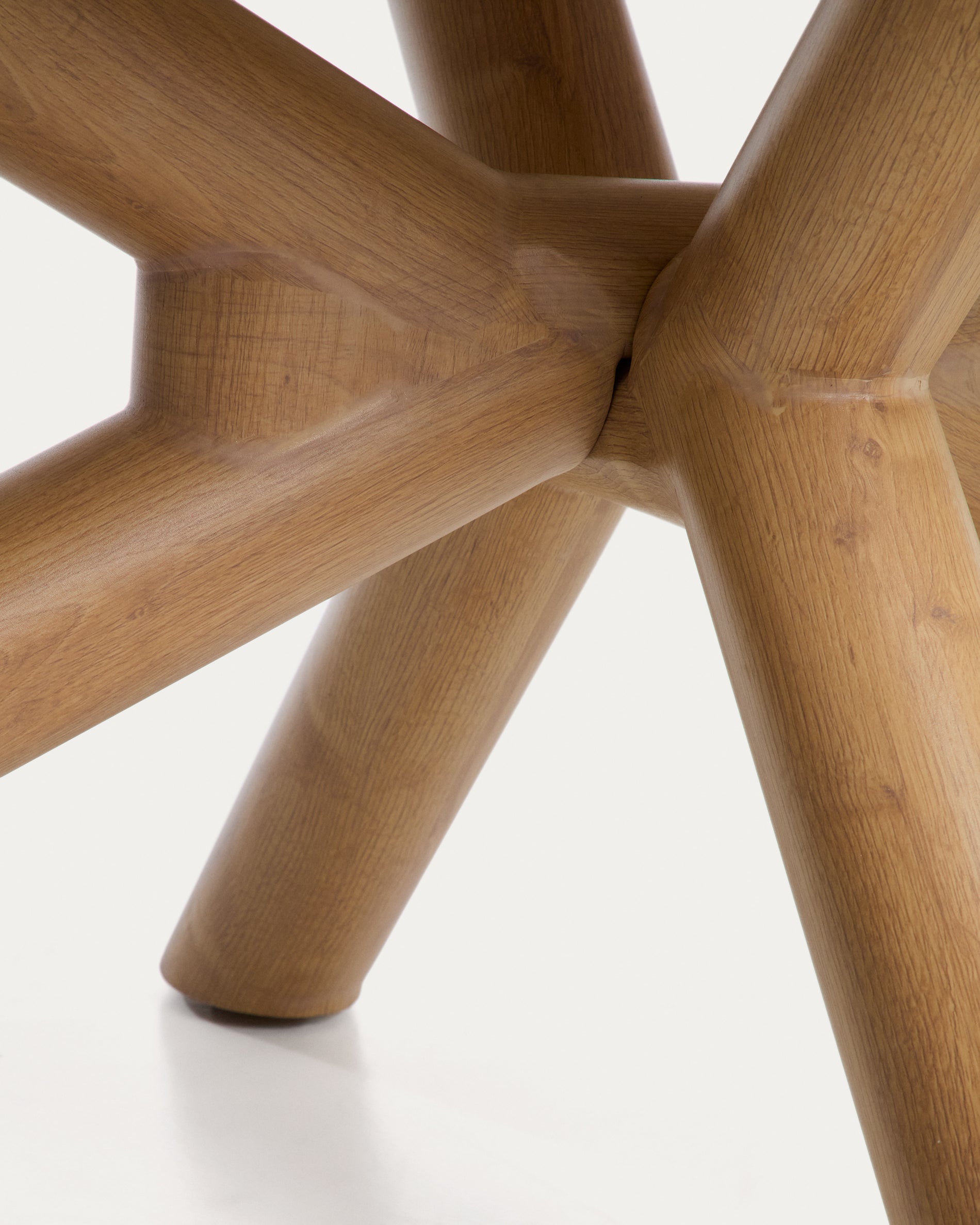 Outdoor-Tisch Mirtia aus Aluminium in Holzoptik und gesintertem Stein 240 x 110 cm in Ecru präsentiert im Onlineshop von KAQTU Design AG. Gartentisch ist von Kave Home