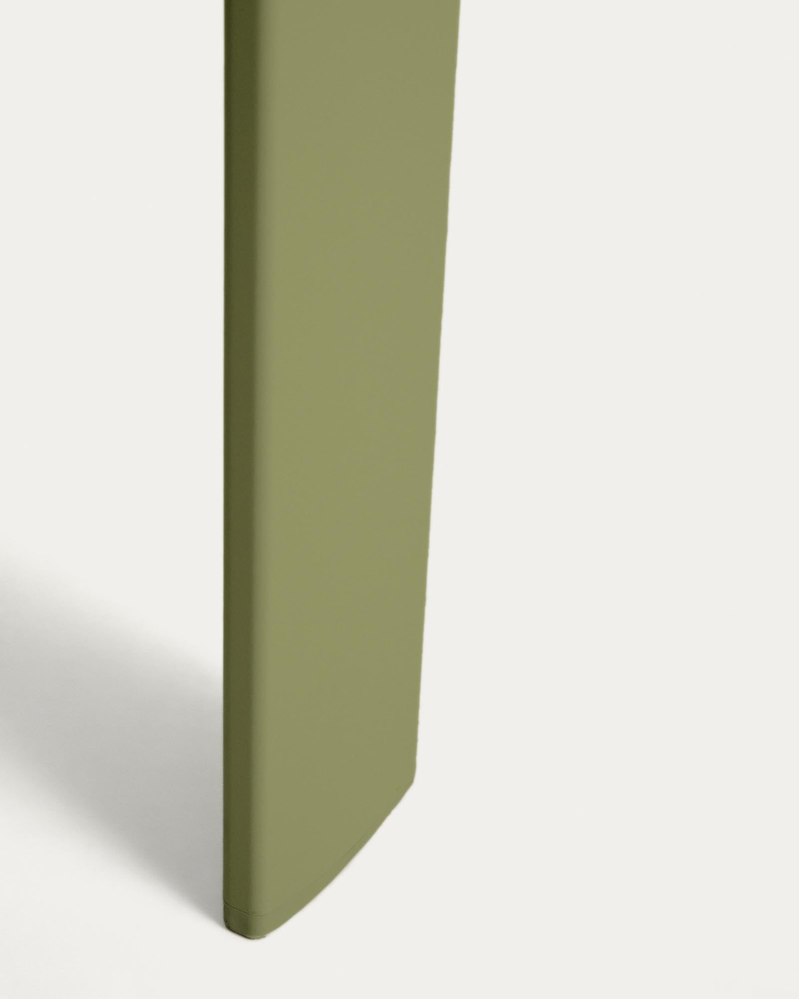 Stylischer Aluminium-Gartentisch Brela in frischem Grün, ausziehbar von 205 auf 287 cm, perfekt für gesellige Stunden im Freien.