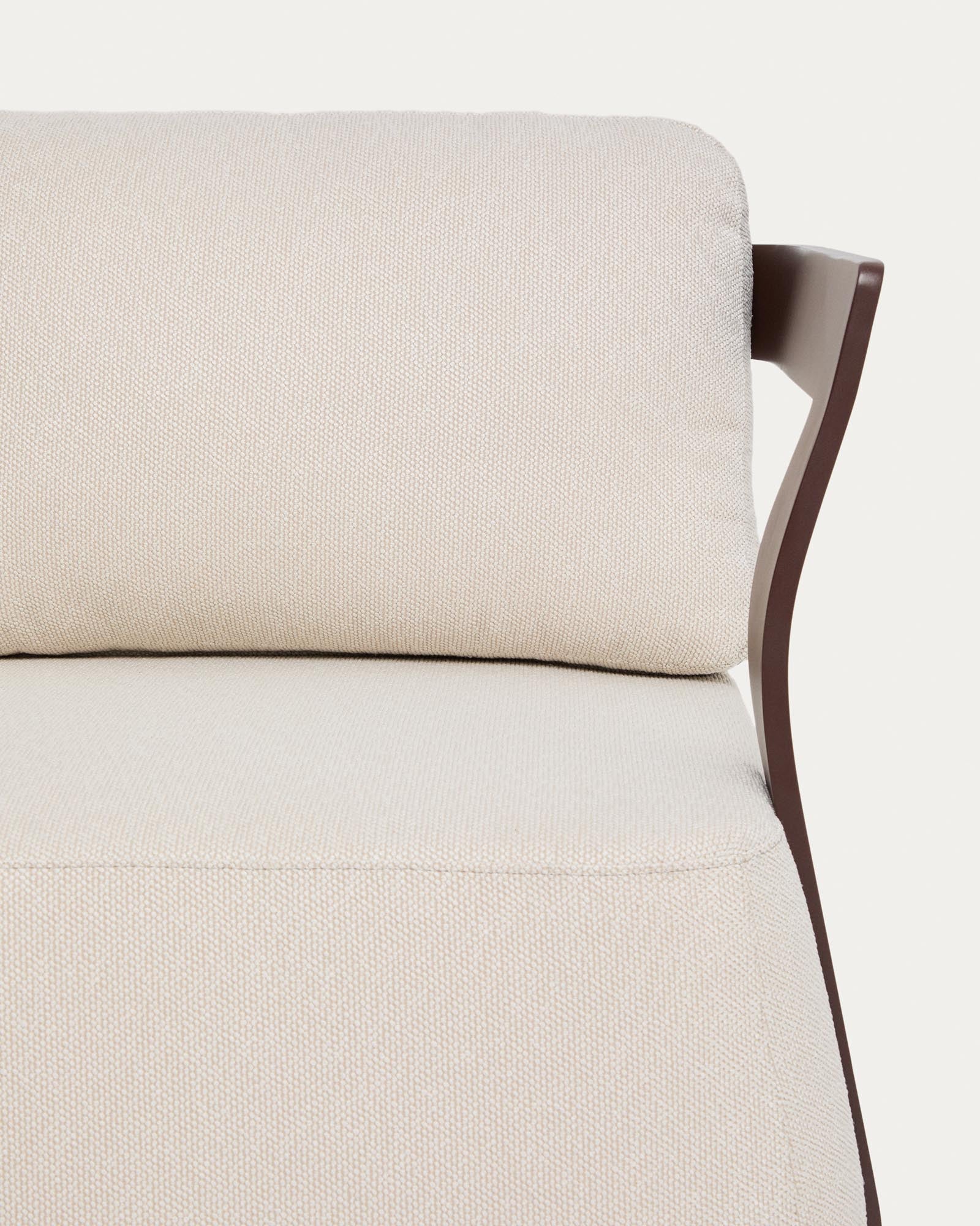 Modernes 3-Sitzer Sofa Tamaris aus langlebigem Aluminium in ansprechendem Braun, perfekt für entspannte Lounge-Bereiche und Außenbereiche.