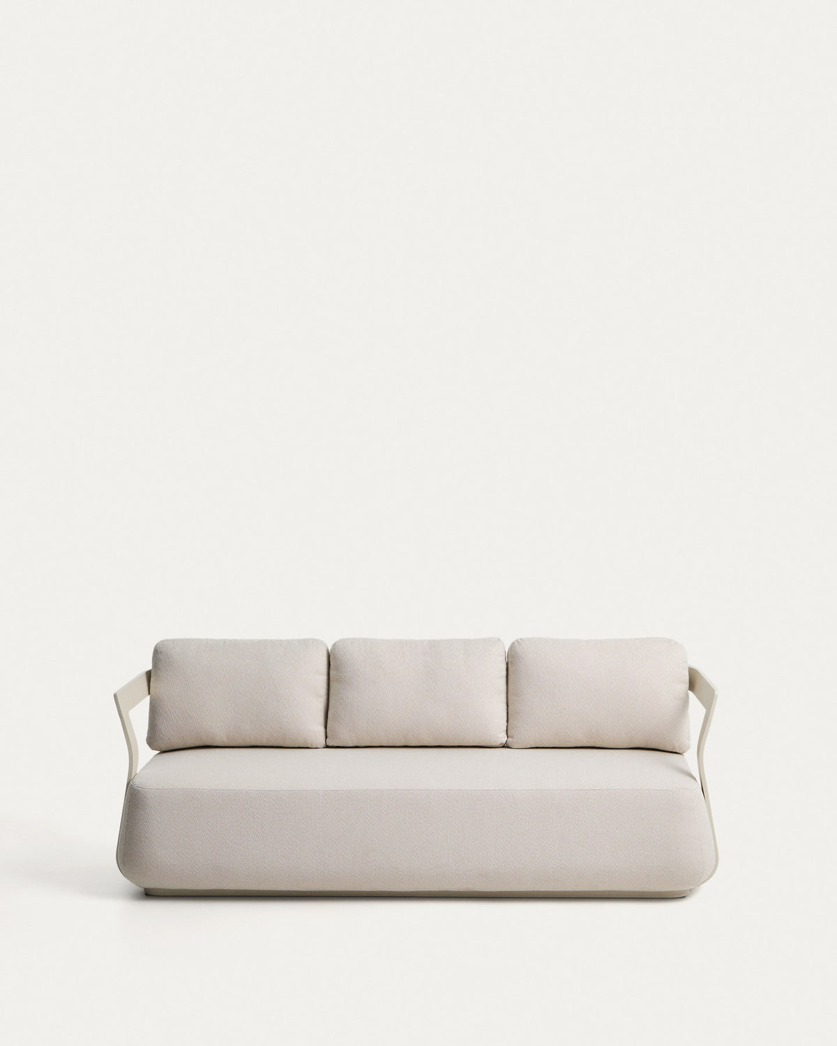 3-Sitzer-Sofa Tamaris aus Aluminium in Ecru, 217 cm in Ecru, Beige, Weiss präsentiert im Onlineshop von KAQTU Design AG. Lounge Sofa ist von Kave Home