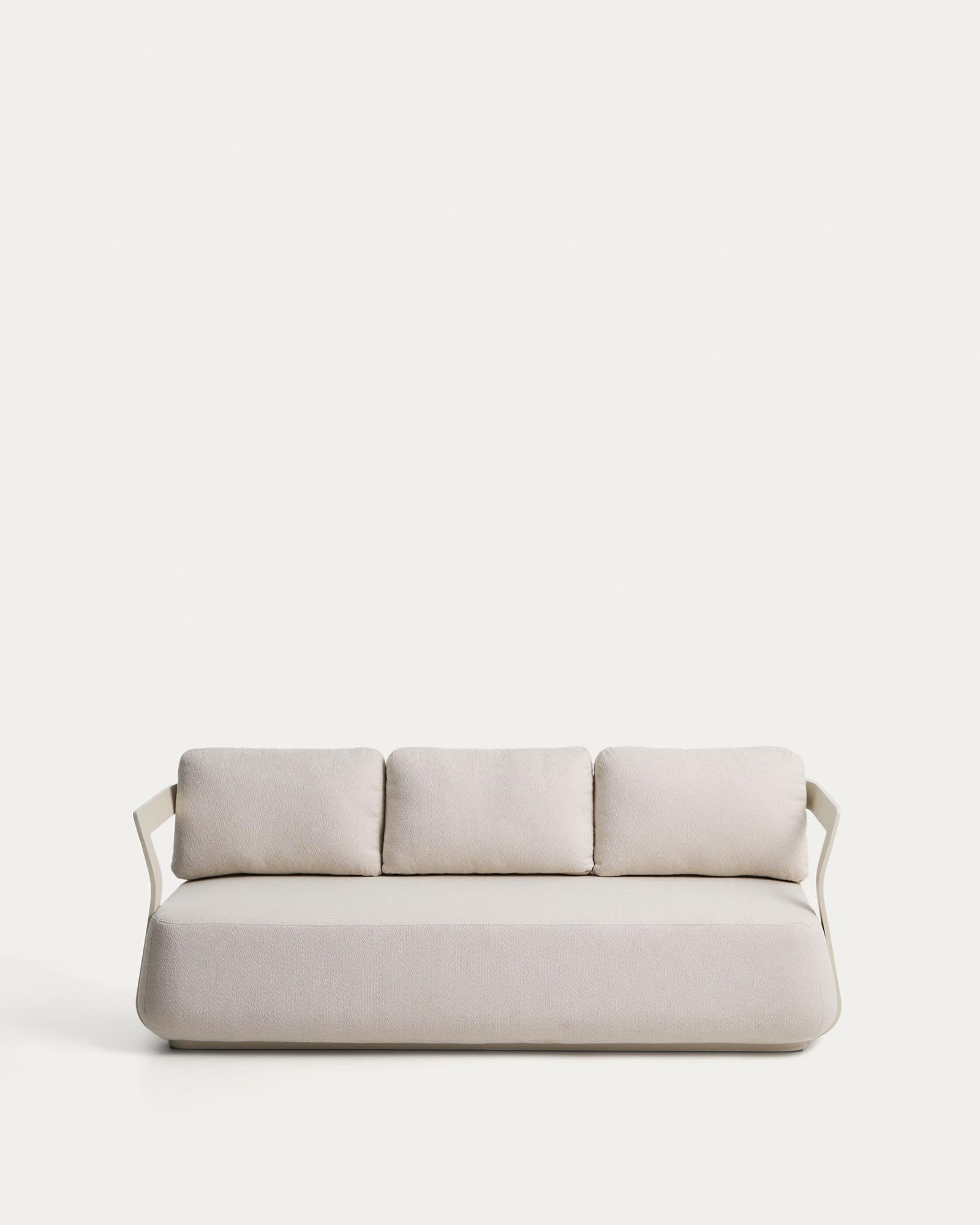 3-Sitzer-Sofa Tamaris aus Aluminium in Ecru, 217 cm in Ecru präsentiert im Onlineshop von KAQTU Design AG. Lounge Sofa ist von Kave Home