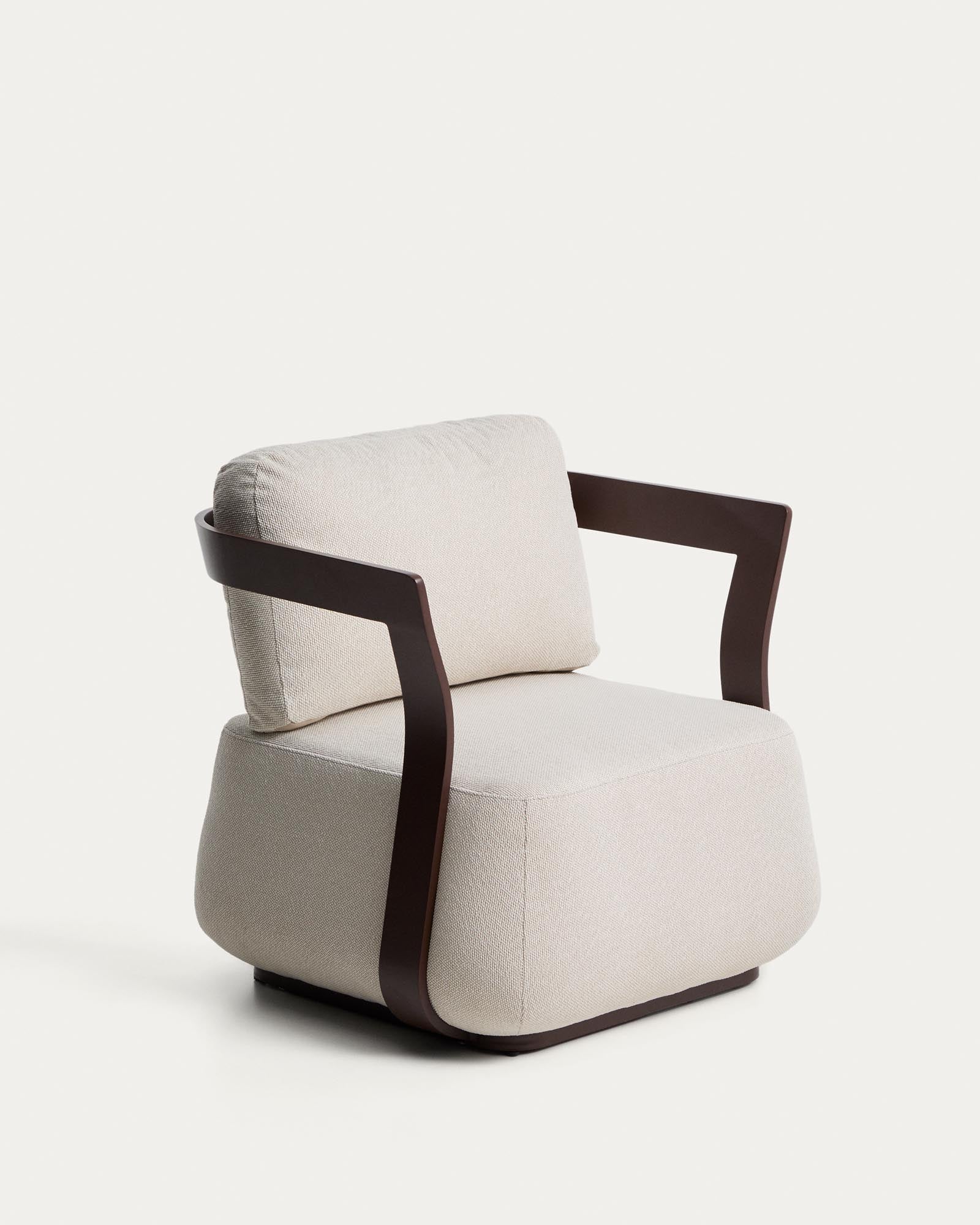 Outdoor-Sessel Tamaris aus Aluminium in Braun in Braun präsentiert im Onlineshop von KAQTU Design AG. Outdoor-Sessel ist von Kave Home