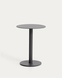 Beistelltisch Asinara aus graphitgrauem Aluminium, Ø 40 cm