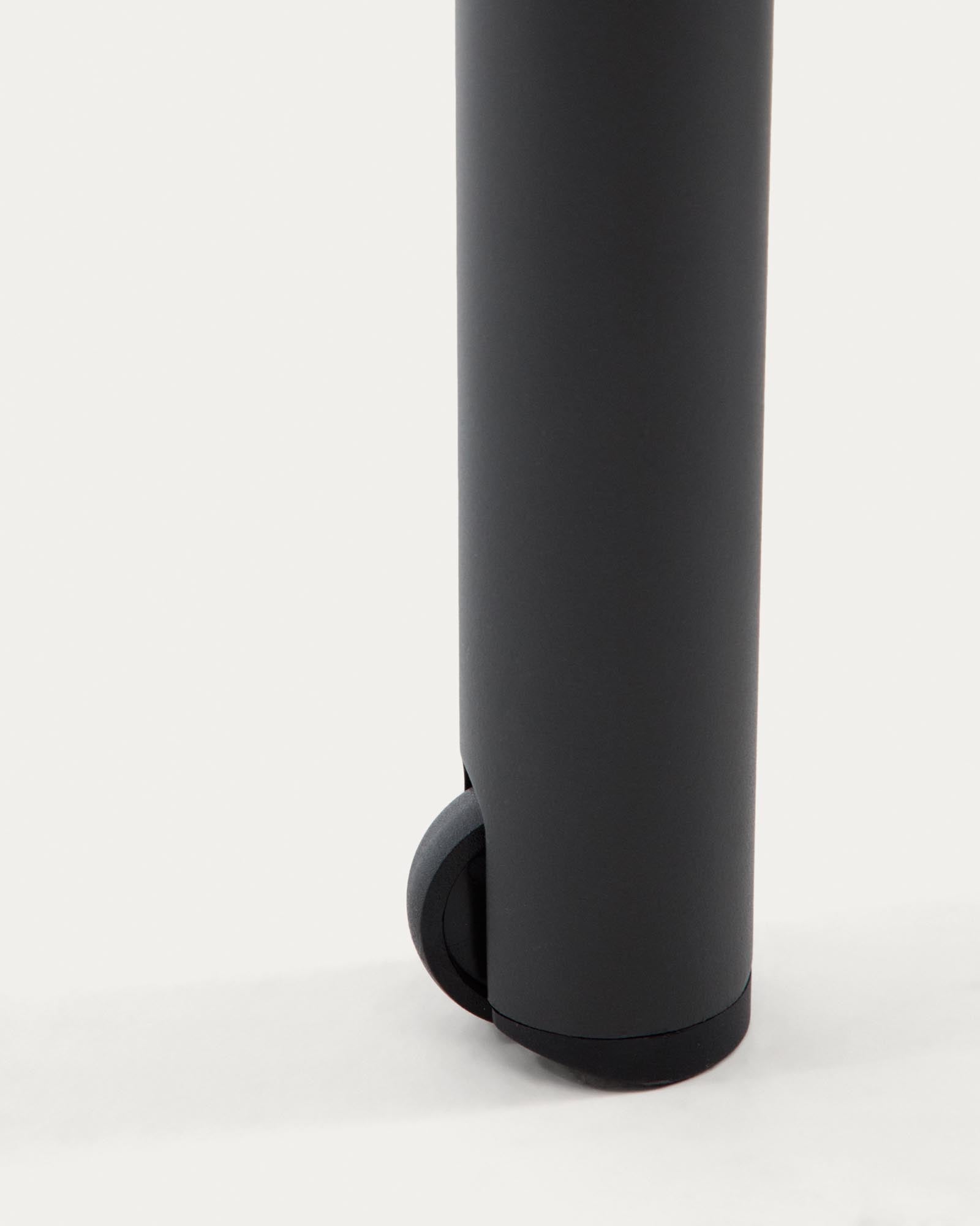 Stapelbare Sonnenliege Lesina aus graphitfarbenem Aluminium und grauem Texteline in Graphit präsentiert im Onlineshop von KAQTU Design AG. Liegestuhl ist von Kave Home