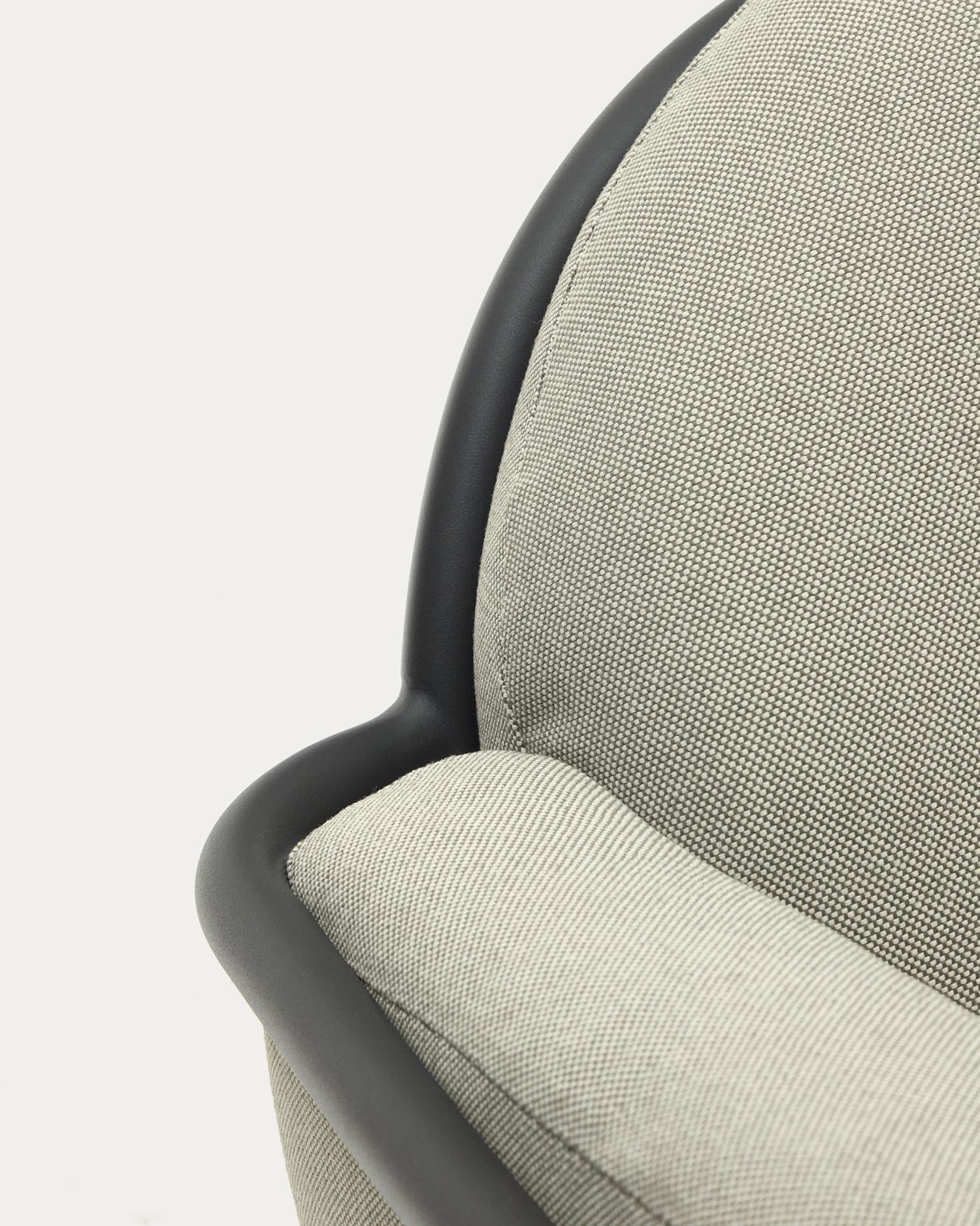2-seater outdoor sofa Joncols with reference in beige made of aluminum with gray-painted finish