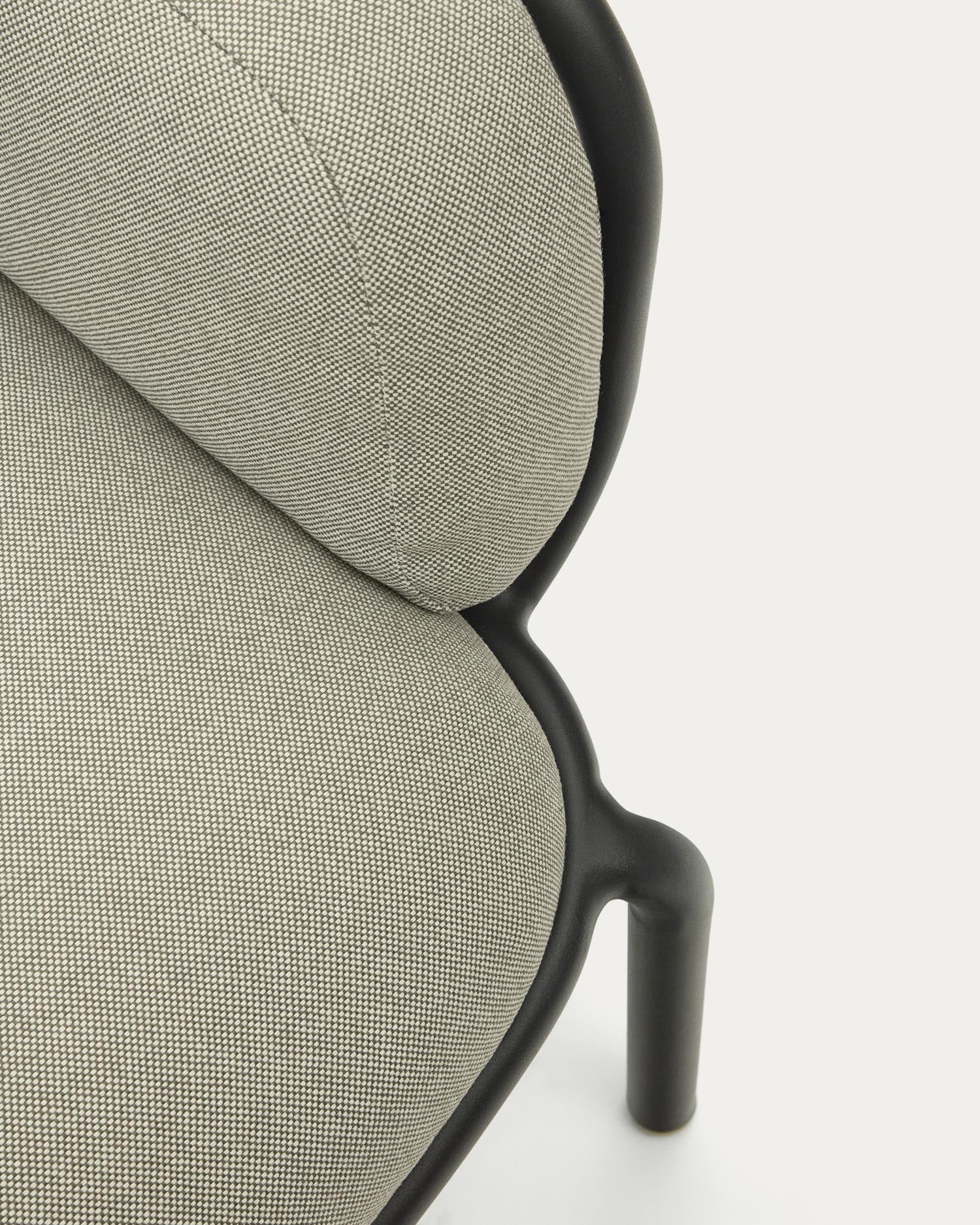 2-seater outdoor sofa Joncols with reference in beige made of aluminum with gray-painted finish