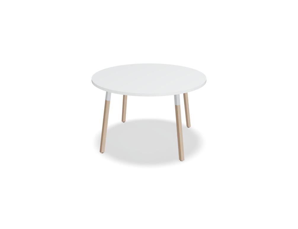 Ogi W PLD11 - Kaffeetisch mit Holzbeinen in Weiss Pastell präsentiert im Onlineshop von KAQTU Design AG. Esstisch ist von Mdd