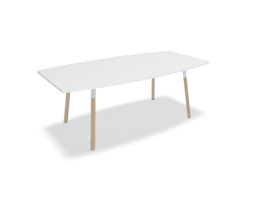 Ogi W PLD12P - Tisch mit Holzbeinen in Weiss Pastell präsentiert im Onlineshop von KAQTU Design AG. Esstisch ist von Mdd