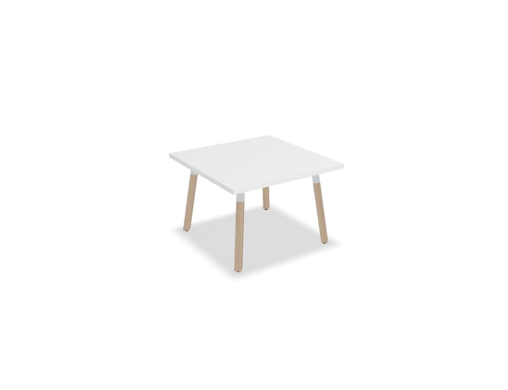 Ogi W PLD83 - Beistelltisch mit Holzbeinen in Weiss Pastell präsentiert im Onlineshop von KAQTU Design AG. Beistelltisch ist von Mdd