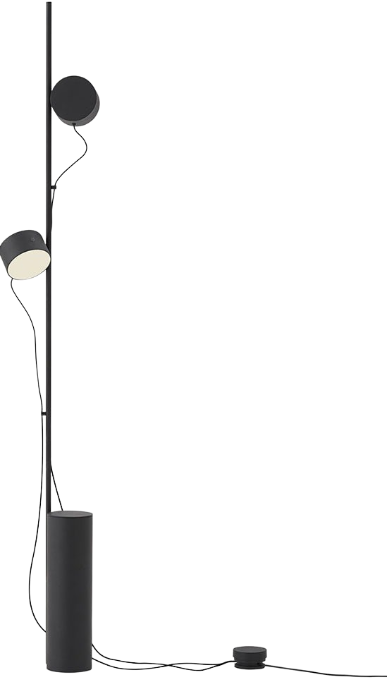 Post Floor Lamp in Schwarz präsentiert im Onlineshop von KAQTU Design AG. Stehleuchte ist von Muuto