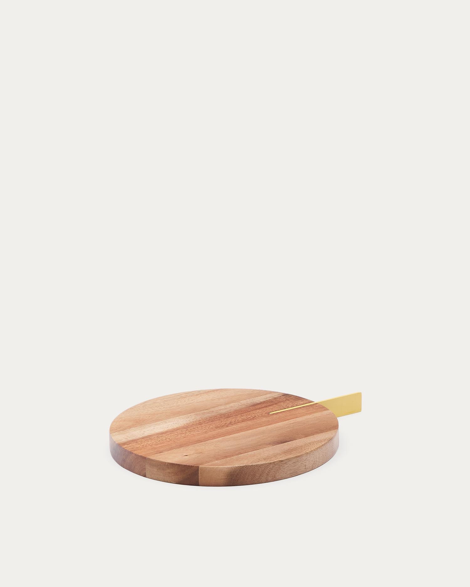 Servierbrett Zairin aus Akazienholz und gelbem Metall, FSC 100 % in Gelb präsentiert im Onlineshop von KAQTU Design AG. Tablett ist von Kave Home