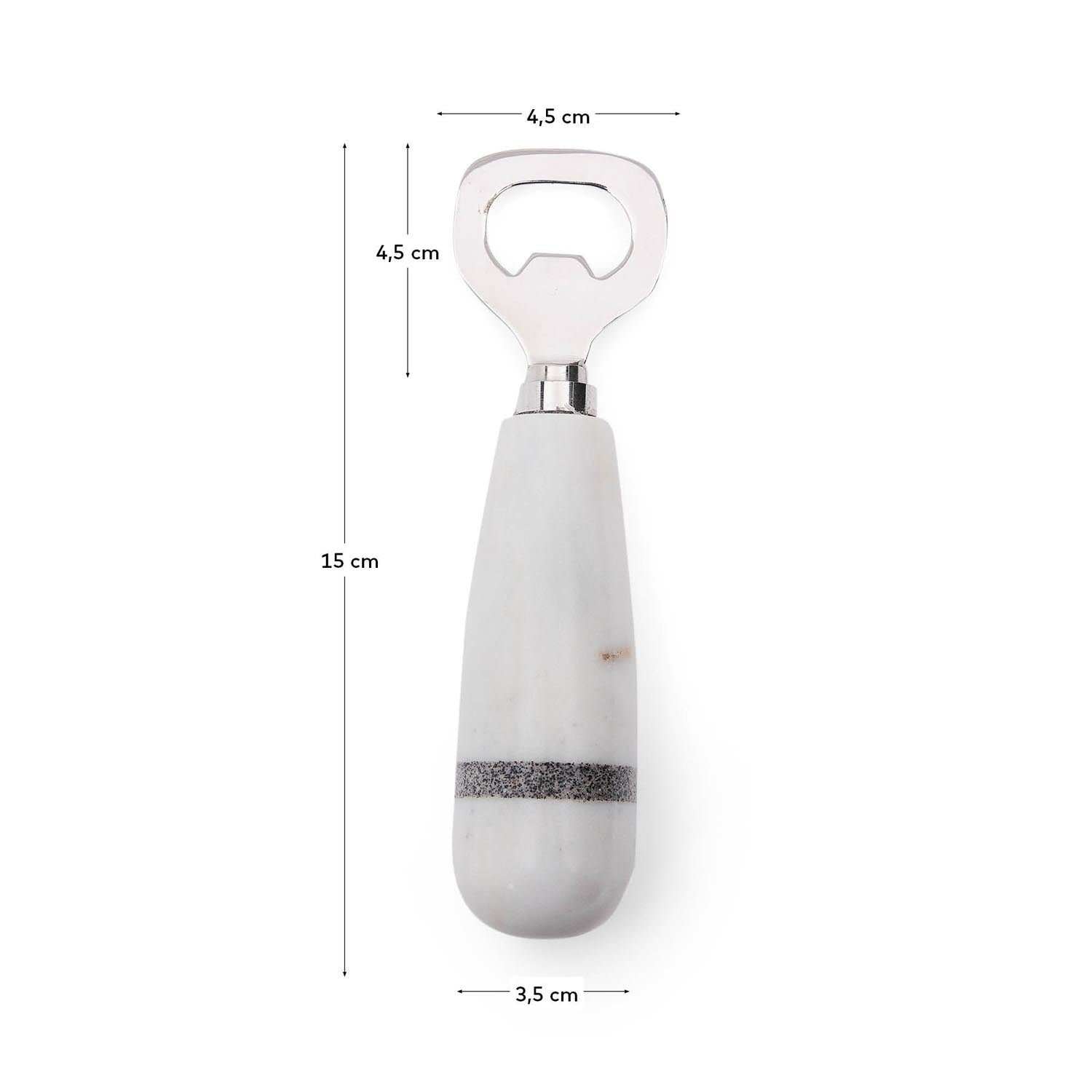 Öffner Nira aus schwarzem und weißem Marmor in  präsentiert im Onlineshop von KAQTU Design AG. Flaschenöffner ist von Kave Home