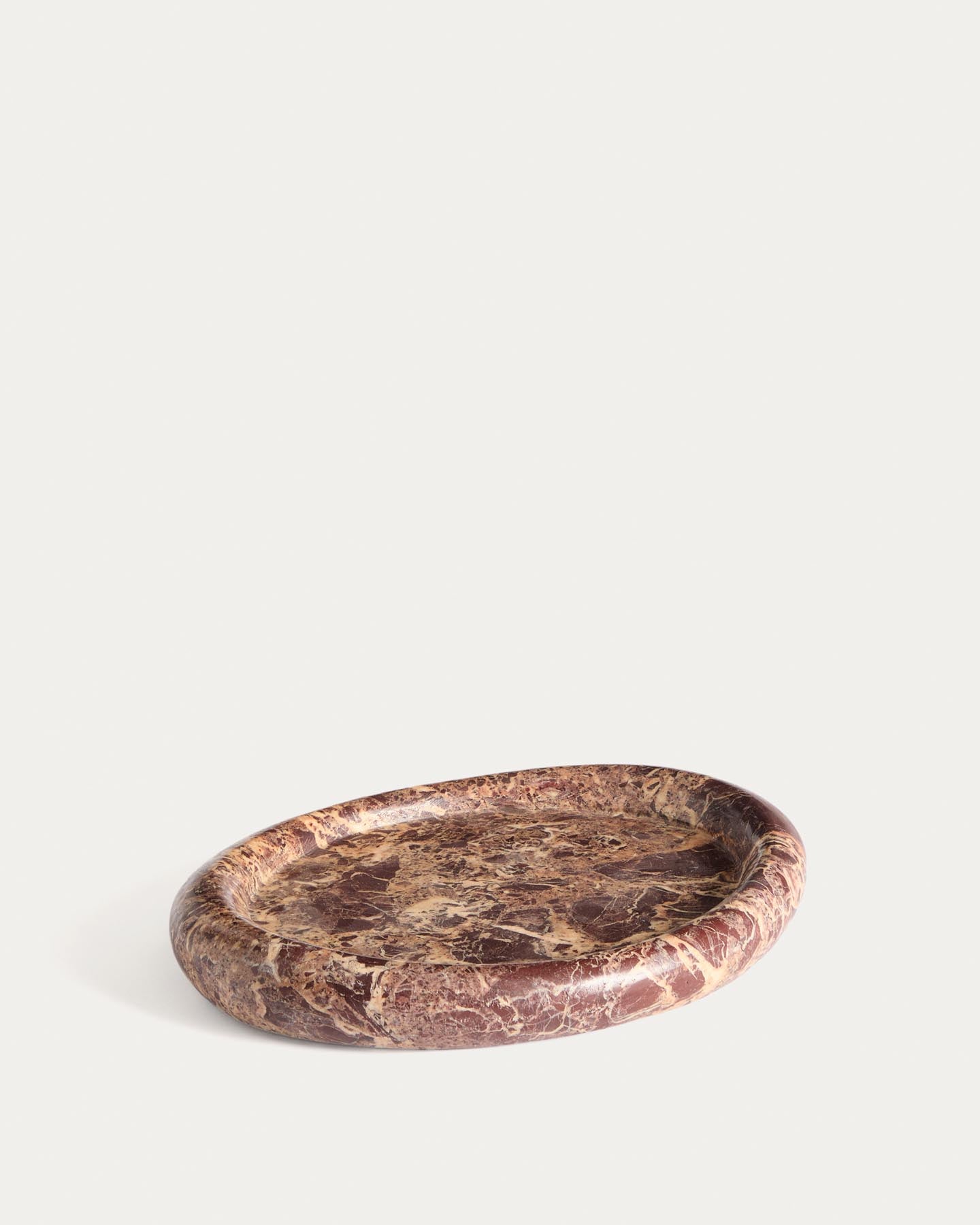 Tablett Lenorel aus weinrotem Marmor 30 x 23 cm in  präsentiert im Onlineshop von KAQTU Design AG. Tablett ist von Kave Home