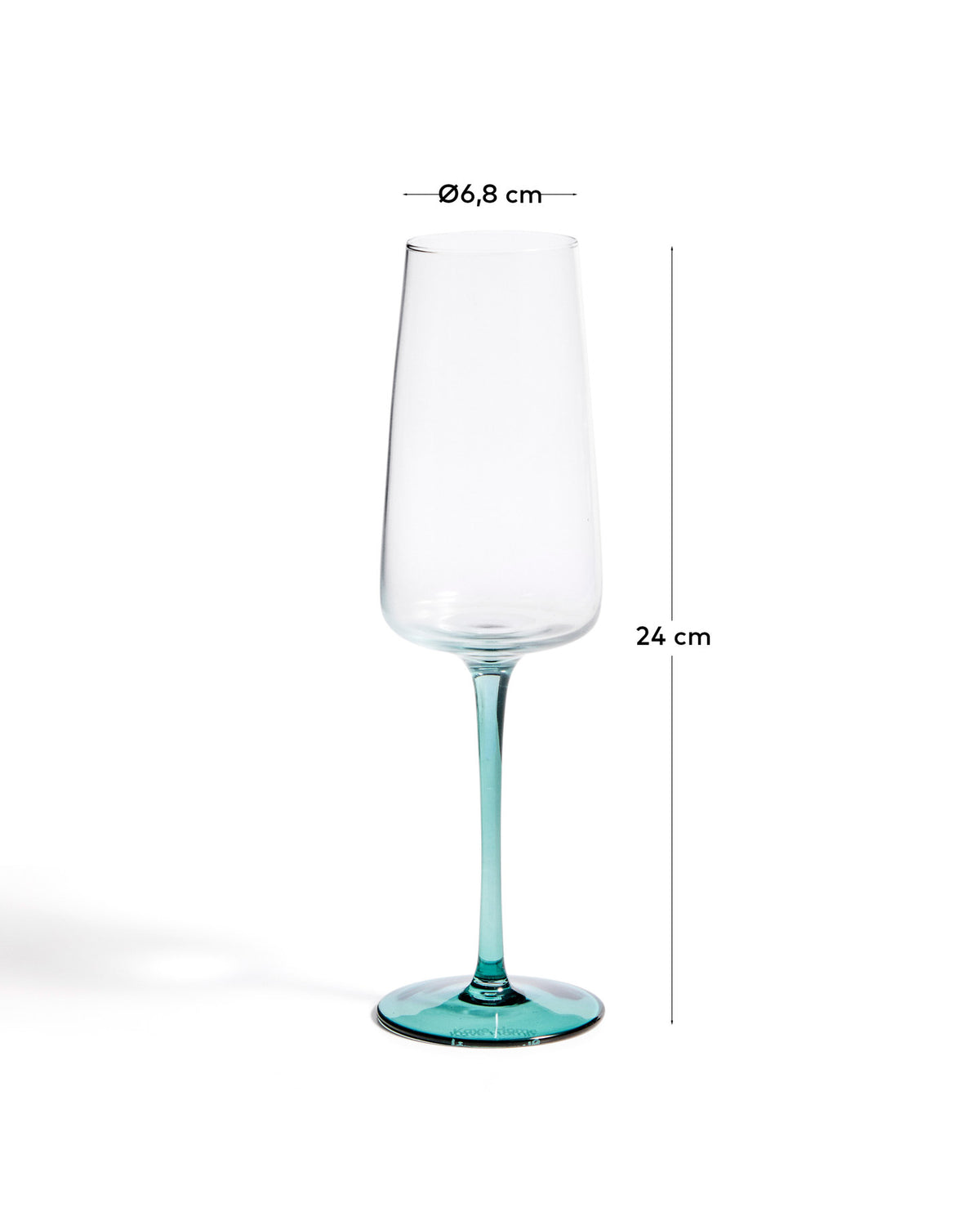 Sektglas Irides aus blau und klarem Glas, 31,5 cl in Blau, Transparent präsentiert im Onlineshop von KAQTU Design AG. Champagner Flutes ist von Kave Home