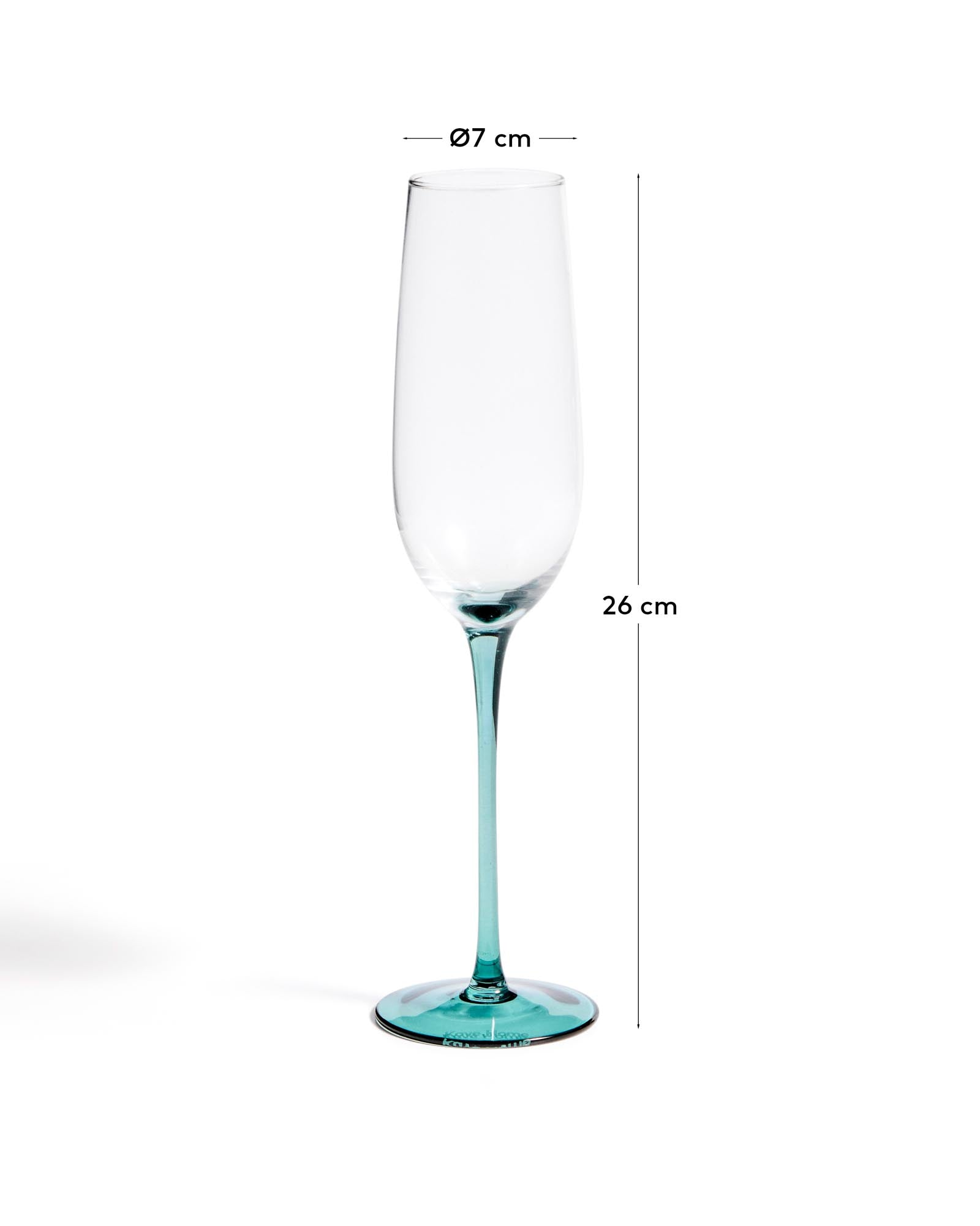 Schimmerndes Sektglas Irides in einer harmonischen Kombination aus blauem und klarem Glas, 24,5 cl, perfekt für besondere Feierlichkeiten.