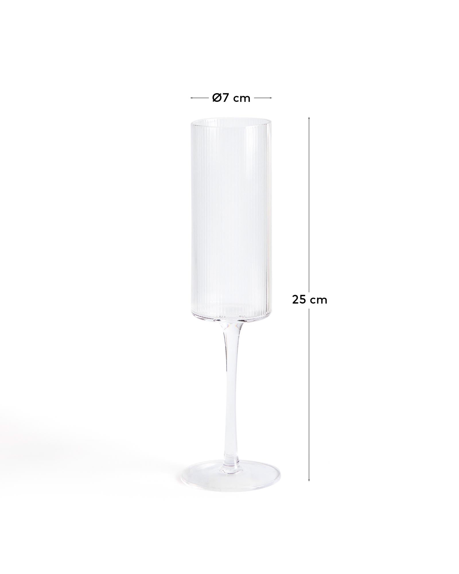 Schlichtes Sektglas Eluria aus transparentem Glas, 24,5 cl, perfekt für besondere Momente und stilvolle Sektgenüsse.