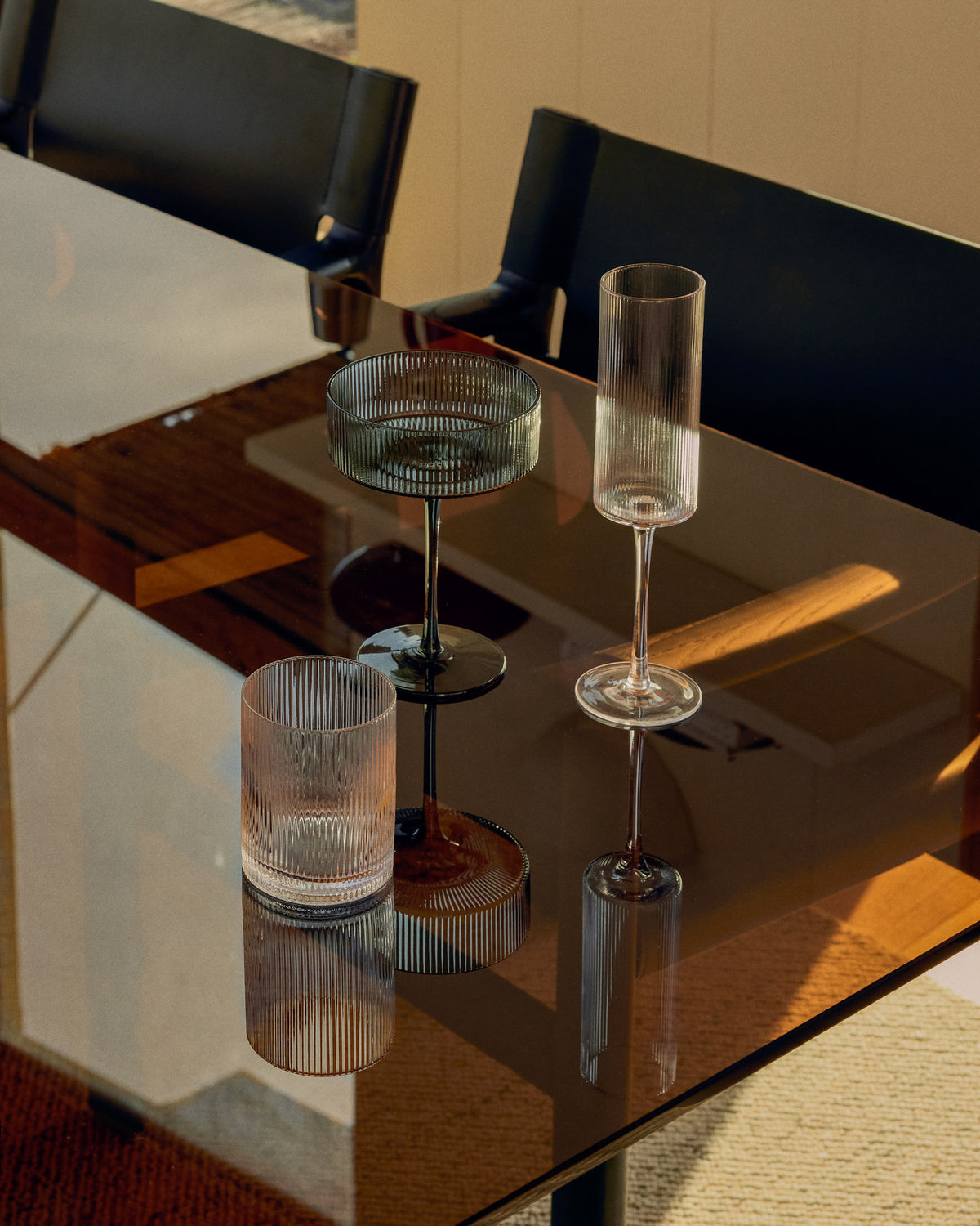 Sektglas Eluria aus klarem Glas, 24,5 cl in Transparent präsentiert im Onlineshop von KAQTU Design AG. Champagner Flutes ist von Kave Home