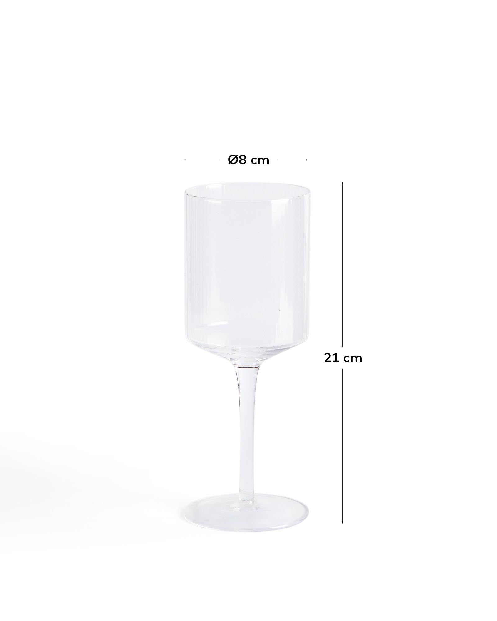 Schlichtes und stilvolles Weinglas Eluria aus klarem Glas, 39,5 cl, perfekt für Weinliebhaber und festliche Anlässe.