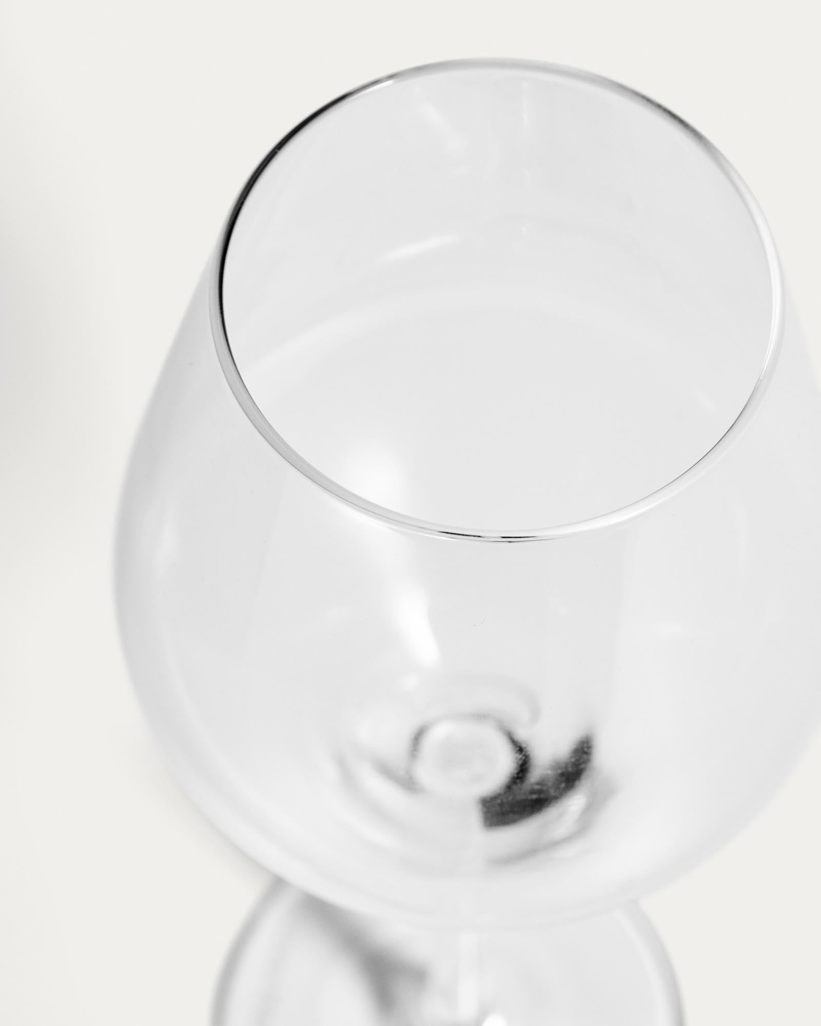 Schlichtes und modernes Weinglas Orbida aus klarem Glas, 43 cl, perfekt für alle Weinsorten und stilvolle Anlässe.