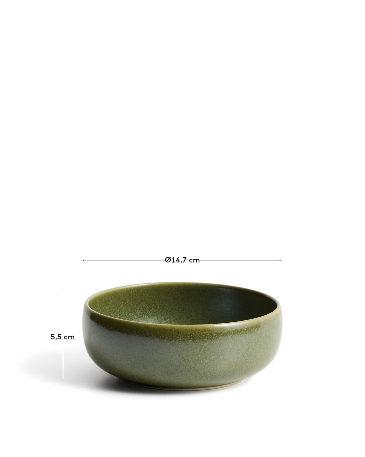 Kleine Schale Uilo aus Keramik in Grün in Grün präsentiert im Onlineshop von KAQTU Design AG. Schale ist von Kave Home
