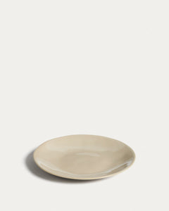 Aderno ceramic dessert plate, ivory colored